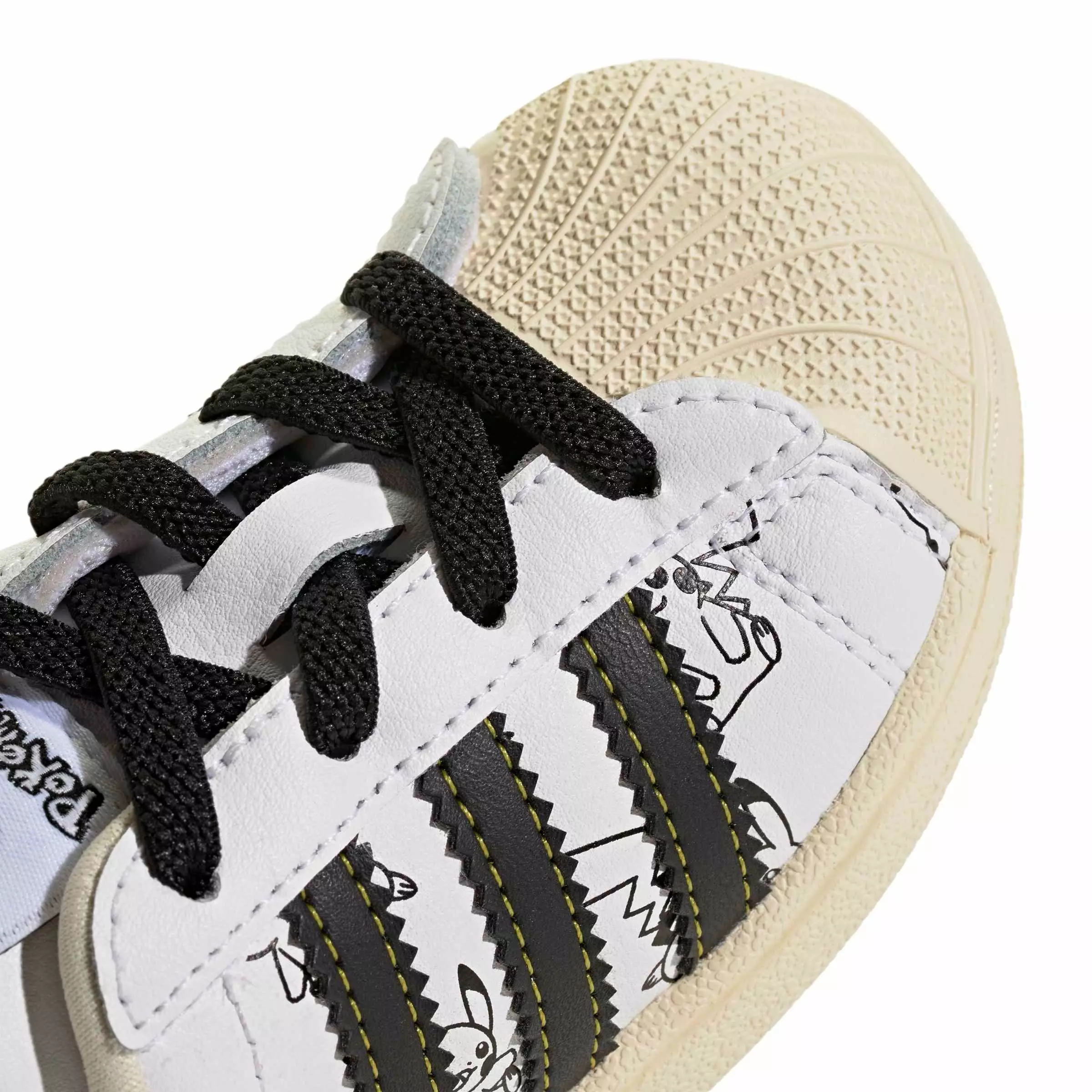 adidas Originals Pok&eacute;mon Superstar II "Pikachu" Toddler Kids' Shoe - WHITE/BLACK/GOLD