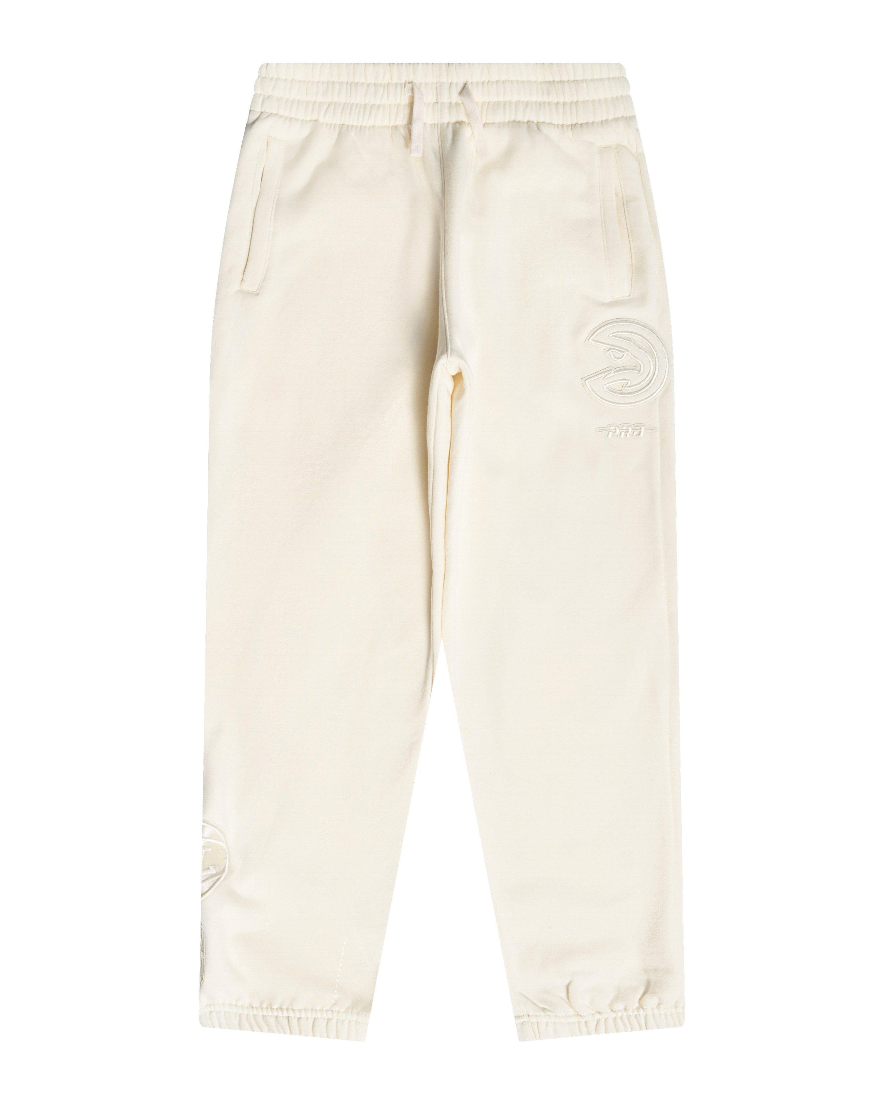 Pro Standard Big Boys' NBA Atlanta Hawks Neutral Fleece Sweatpants - Cream - CREAM Thumbnail View 1