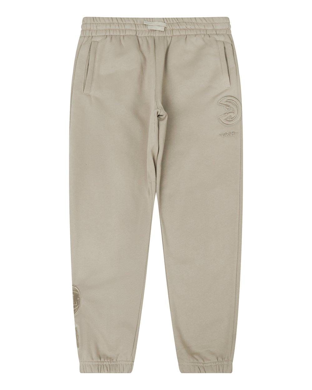 Pro Standard Big Boys' NBA Atlanta Hawks Neutral Fleece Sweatpants -Stone - STONE Thumbnail View 1