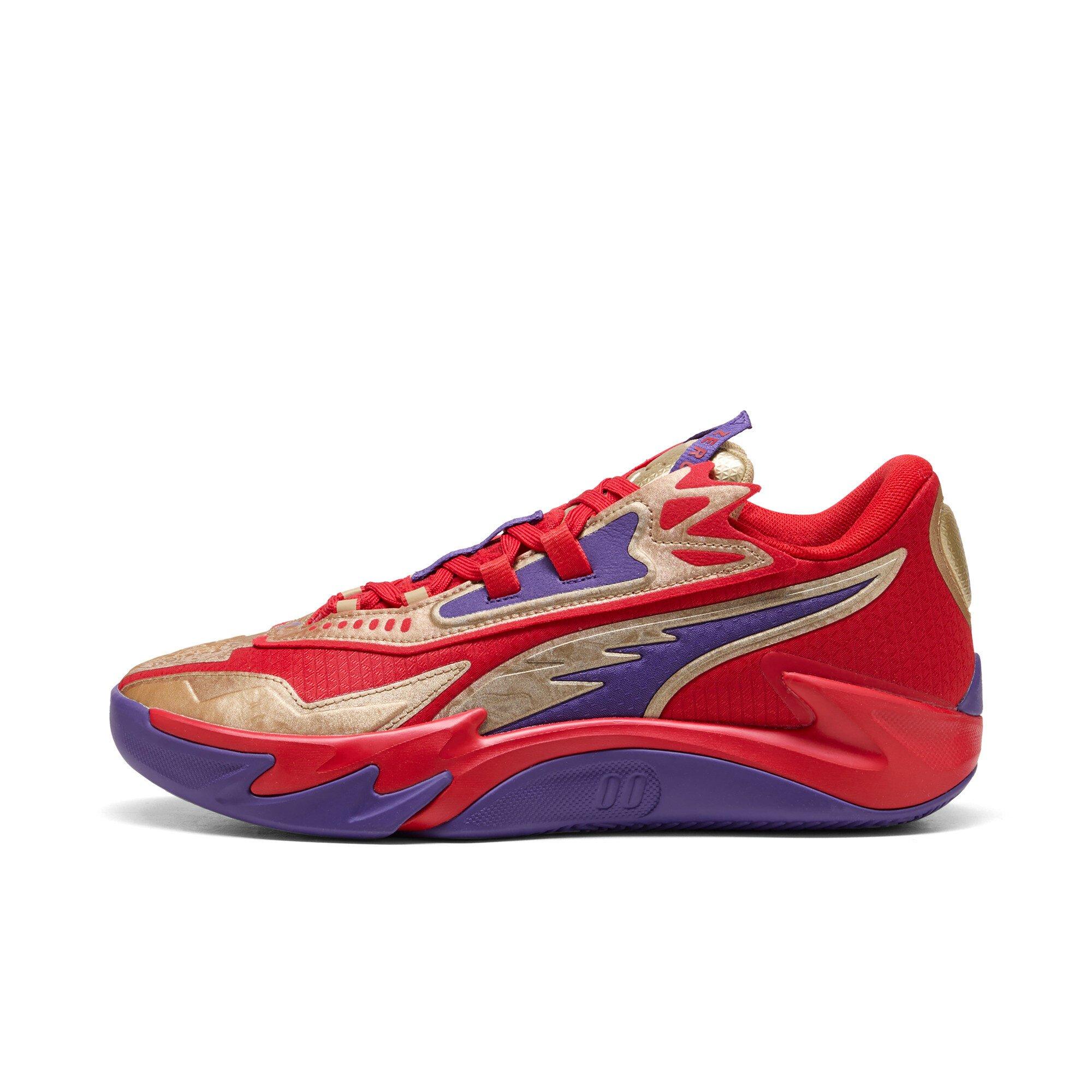 PUMA Scoot Zeros II Gold D.D. "For All Time Red/PUMA Gold" Men's Basketball Shoe - RED/GOLD Thumbnail View 2