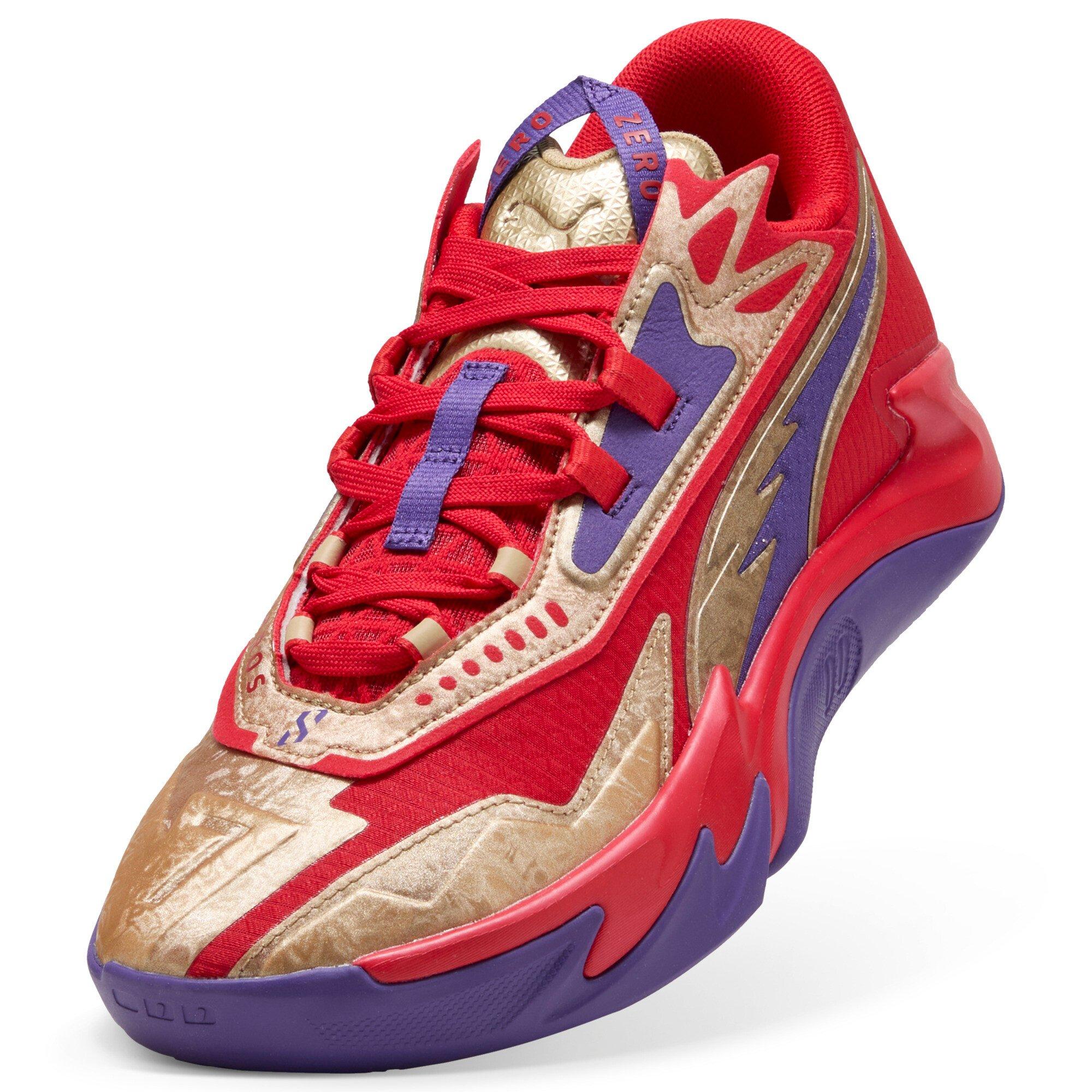 PUMA Scoot Zeros II Gold D.D. "For All Time Red/PUMA Gold" Men's Basketball Shoe - RED/GOLD Thumbnail View 5