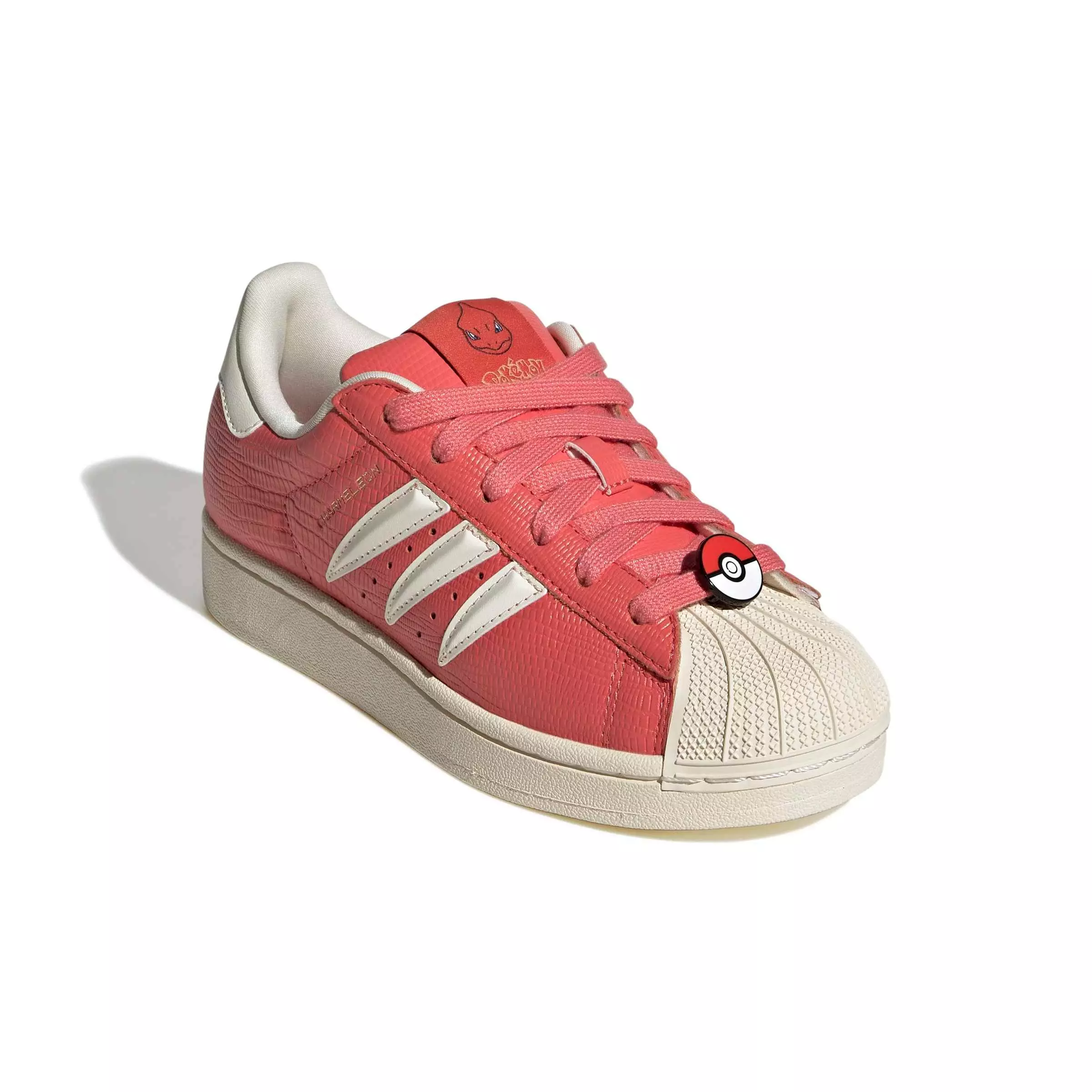 adidas Originals Pok&eacute;mon Superstar II "Charmeleon" Grade School Kids' Shoe - SCARLET/SCARLET/CREAM