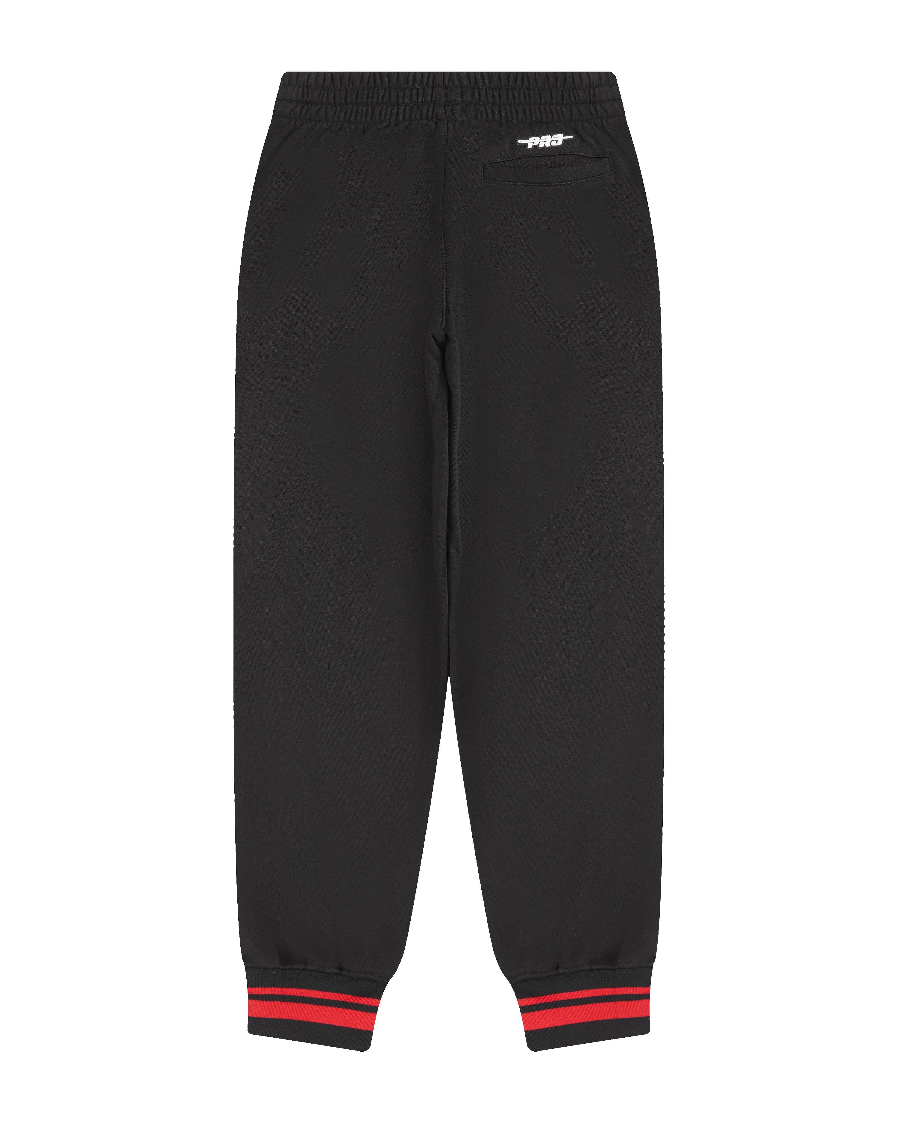Pro Standard Big Boys' NBA Atlanta Hawks Retro Classic Rib Fleece Sweatpants -Black/Red - BLACK/RED Thumbnail View 2
