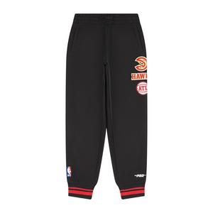 Pro Standard Big Boys' NBA Atlanta Hawks Retro Classic Rib Fleece Sweatpants -Black/Red