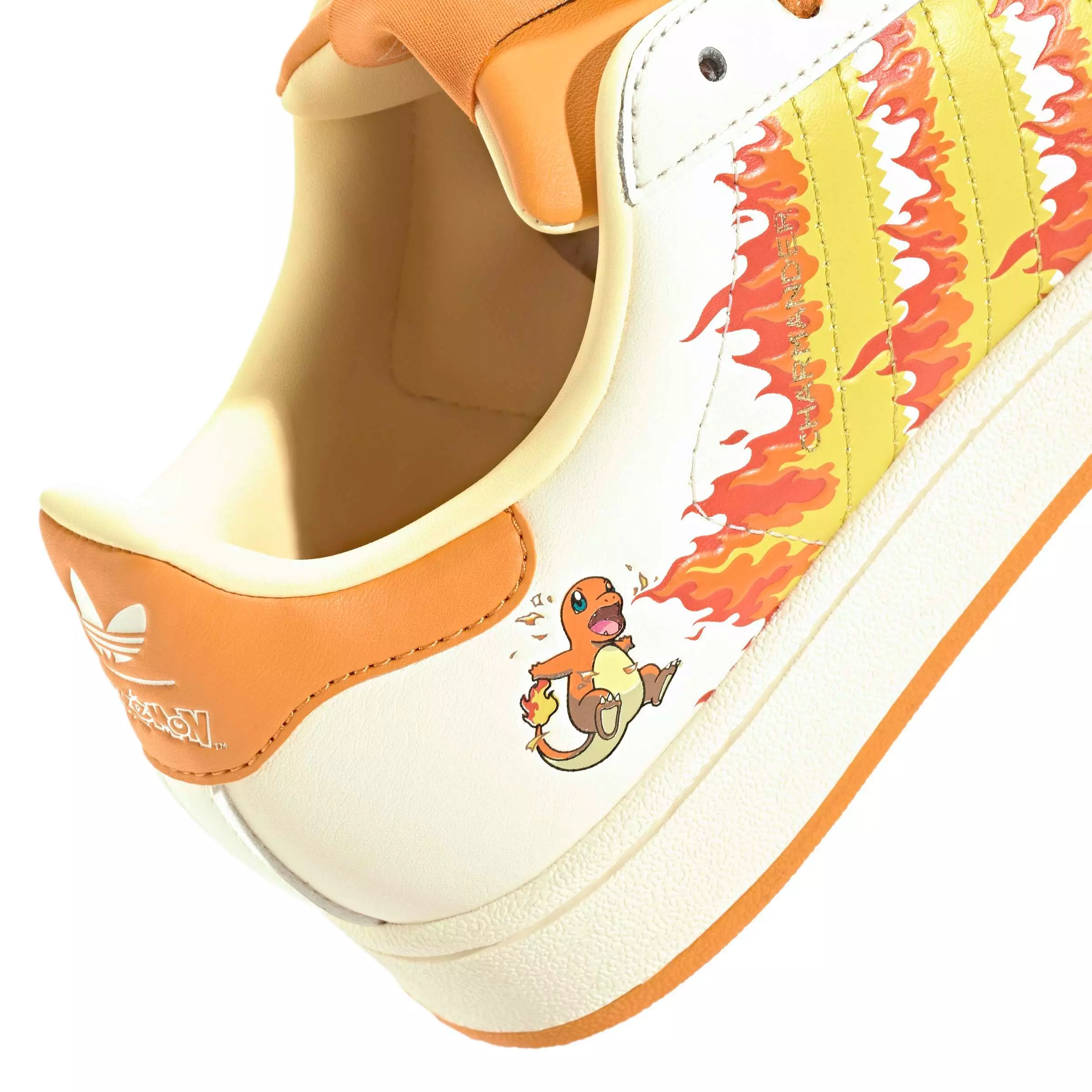 adidas Originals Pok&eacute;mon Superstar II "Charmander" Grade School Kids' Shoe - CREAM/YELLOW/ORANGE
