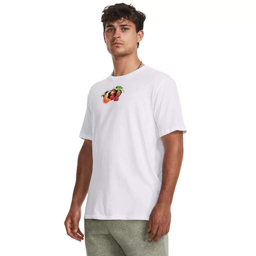 Under Armour Men's Nutrition Division Fruit Short Sleeve Shirt - WHITE/BLACK