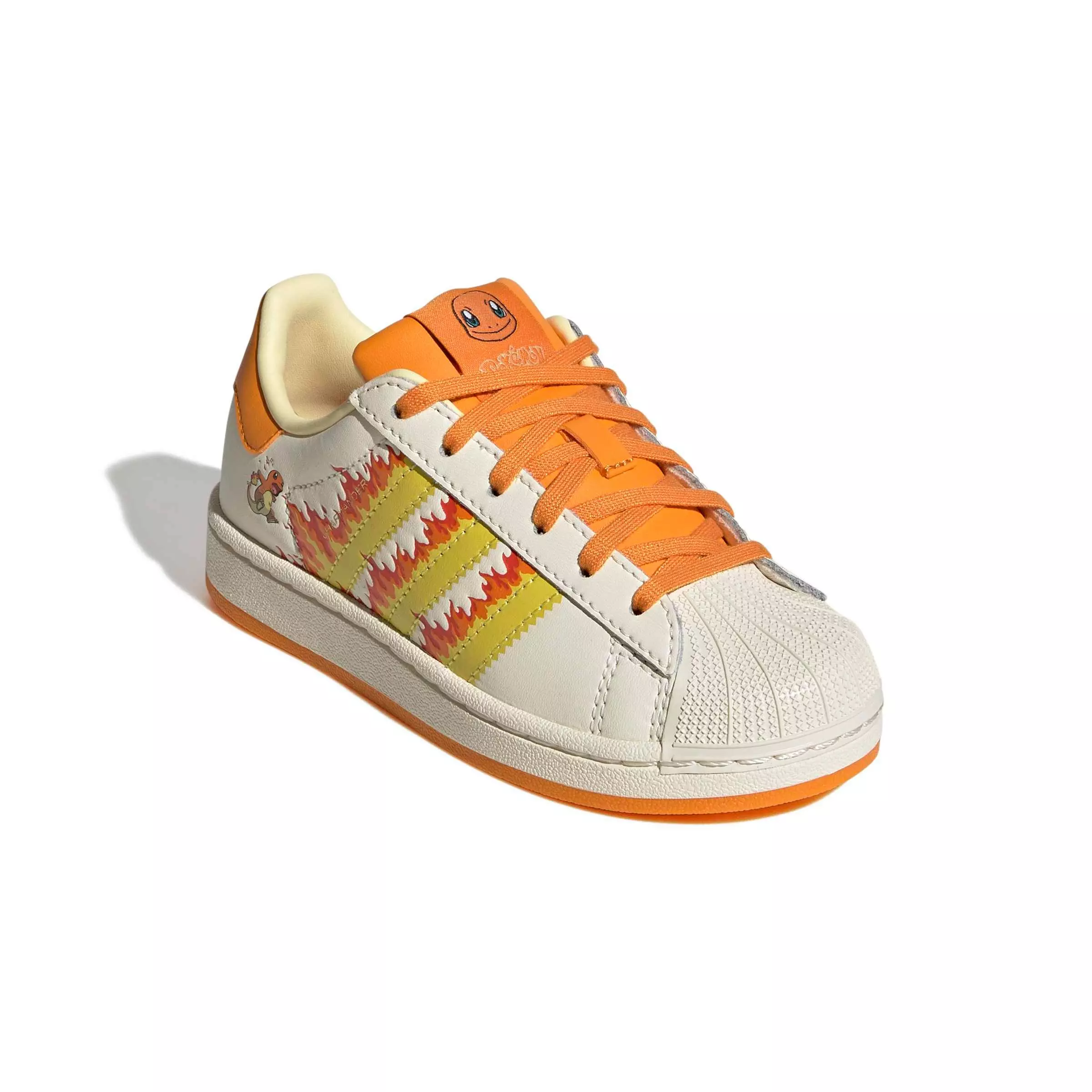 adidas Originals Pok&eacute;mon Superstar II "Charmander" Preschool Kids' Shoe - CREAM/YELLOW/ORANGE