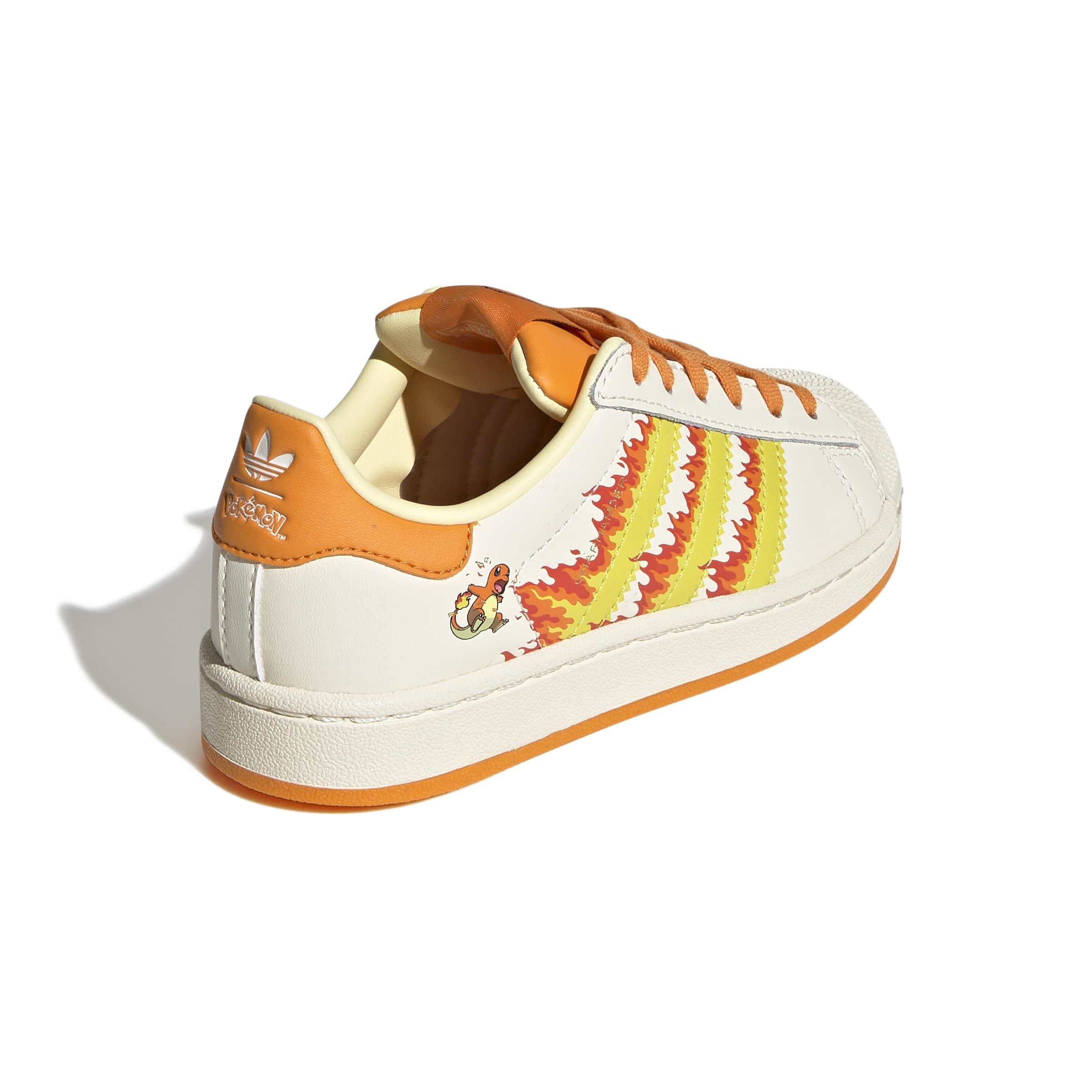 adidas Originals Pok&eacute;mon Superstar II "Charmander" Preschool Kids' Shoe - CREAM/YELLOW/ORANGE