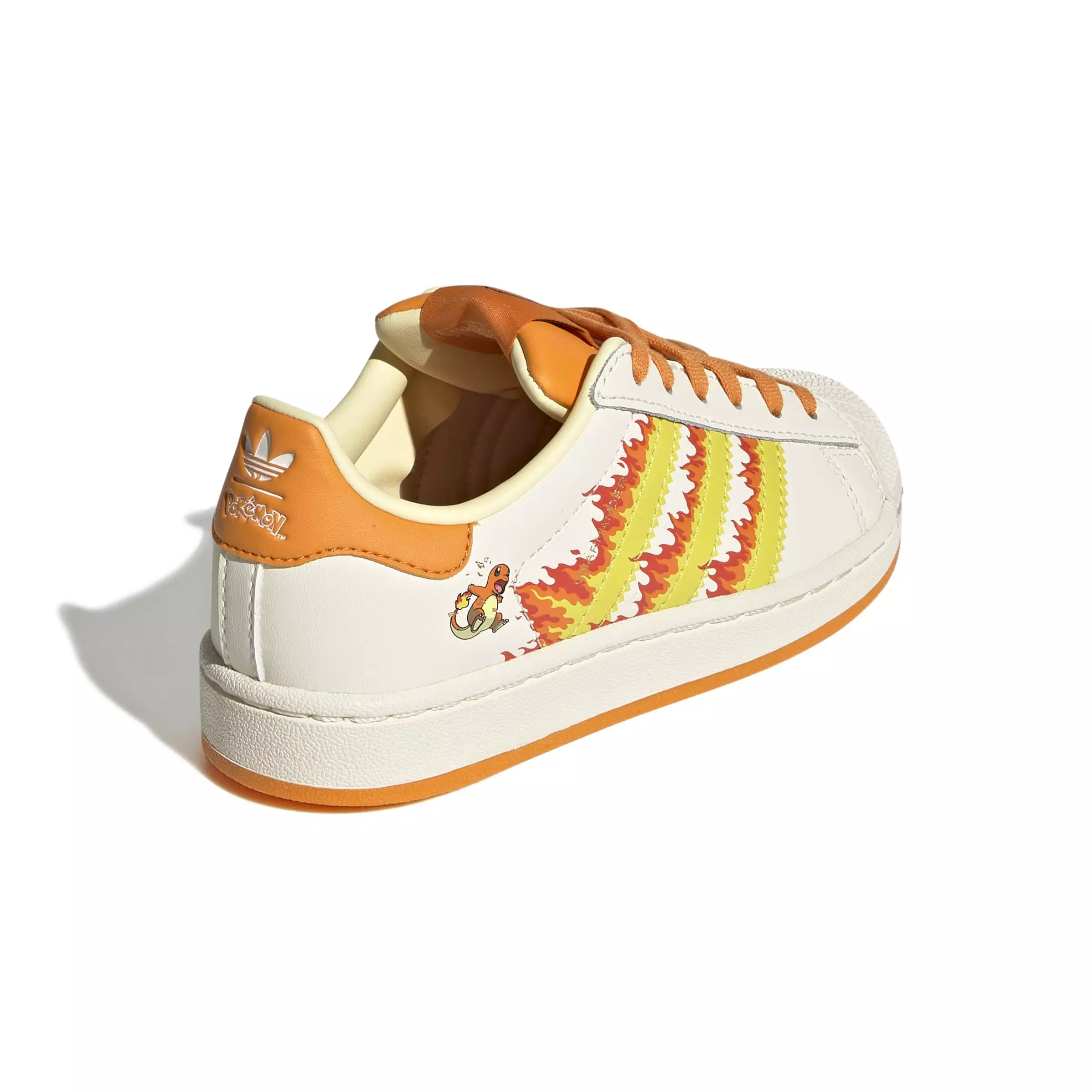 adidas Originals Pok&eacute;mon Superstar II "Charmander" Preschool Kids' Shoe - CREAM/YELLOW/ORANGE