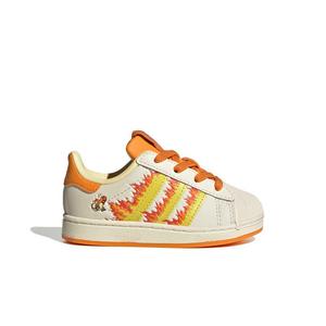 adidas Originals Pok&eacute;mon Superstar II EL "Charmander" Toddler Kids' Shoe - CREAM/YELLOW/ORANGE