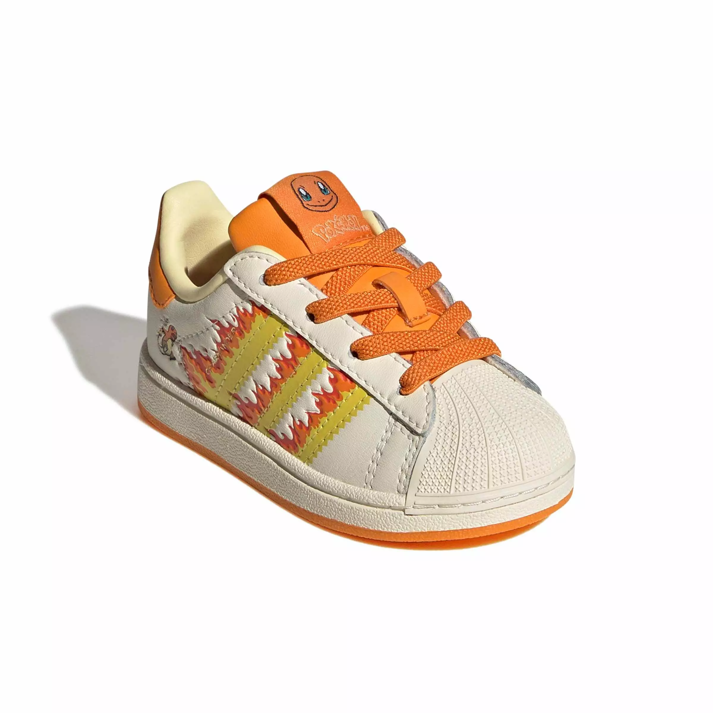 adidas Originals Pok&eacute;mon Superstar II EL "Charmander" Toddler Kids' Shoe - CREAM/YELLOW/ORANGE