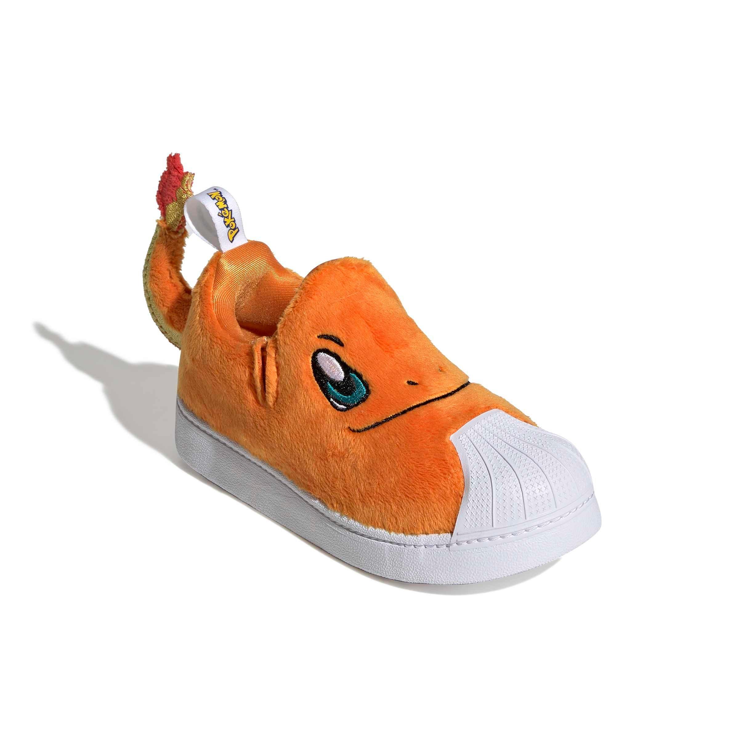 adidas Originals Pok&eacute;mon Superstar Quickon "Charmander" Preschool Kids' Shoe - ORANGE/WHITE/GREEN