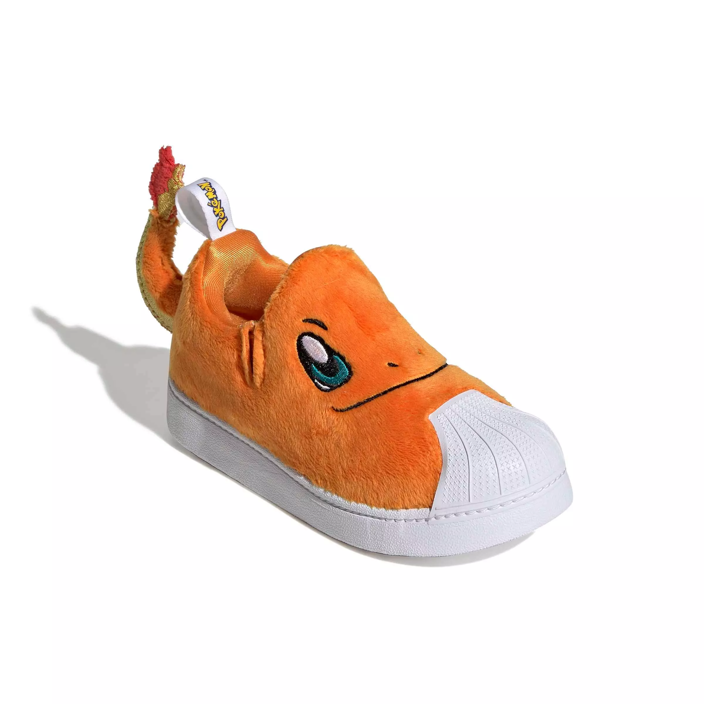 adidas Originals Pok&eacute;mon Superstar Quickon "Charmander" Preschool Kids' Shoe - ORANGE/WHITE/GREEN