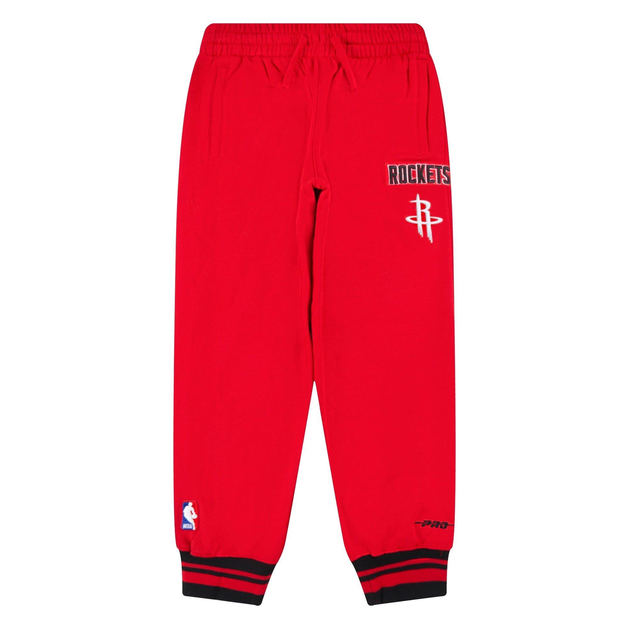 Pro Standard Big Boys' NBA Houston Rockets Retro Classic Rib Fleece Sweatpants​ - Red/Black - RED/BLACK Thumbnail View 1