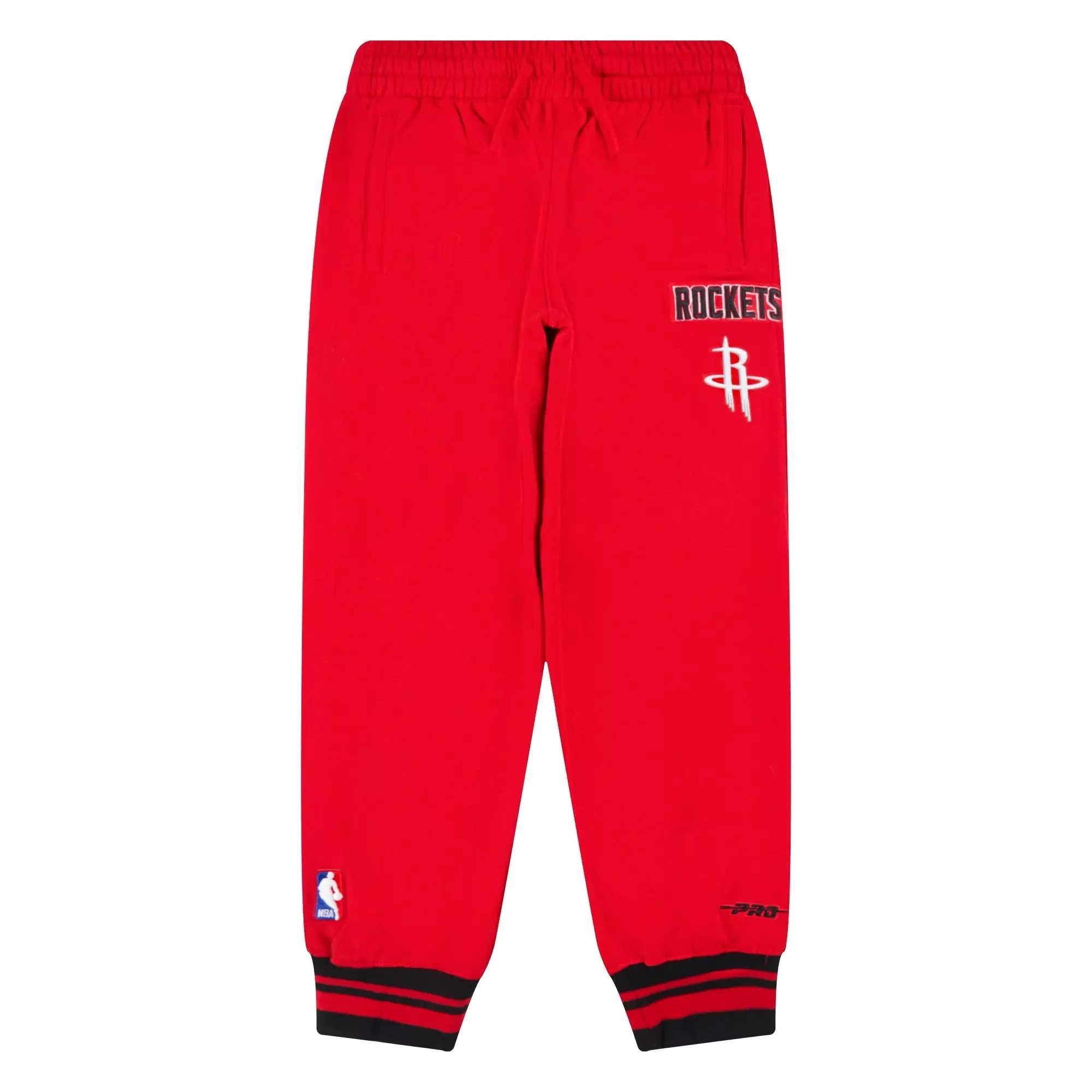 Pro Standard Big Boys' NBA Houston Rockets Retro Classic Rib Fleece Sweatpants​ - Red/Black - RED/BLACK