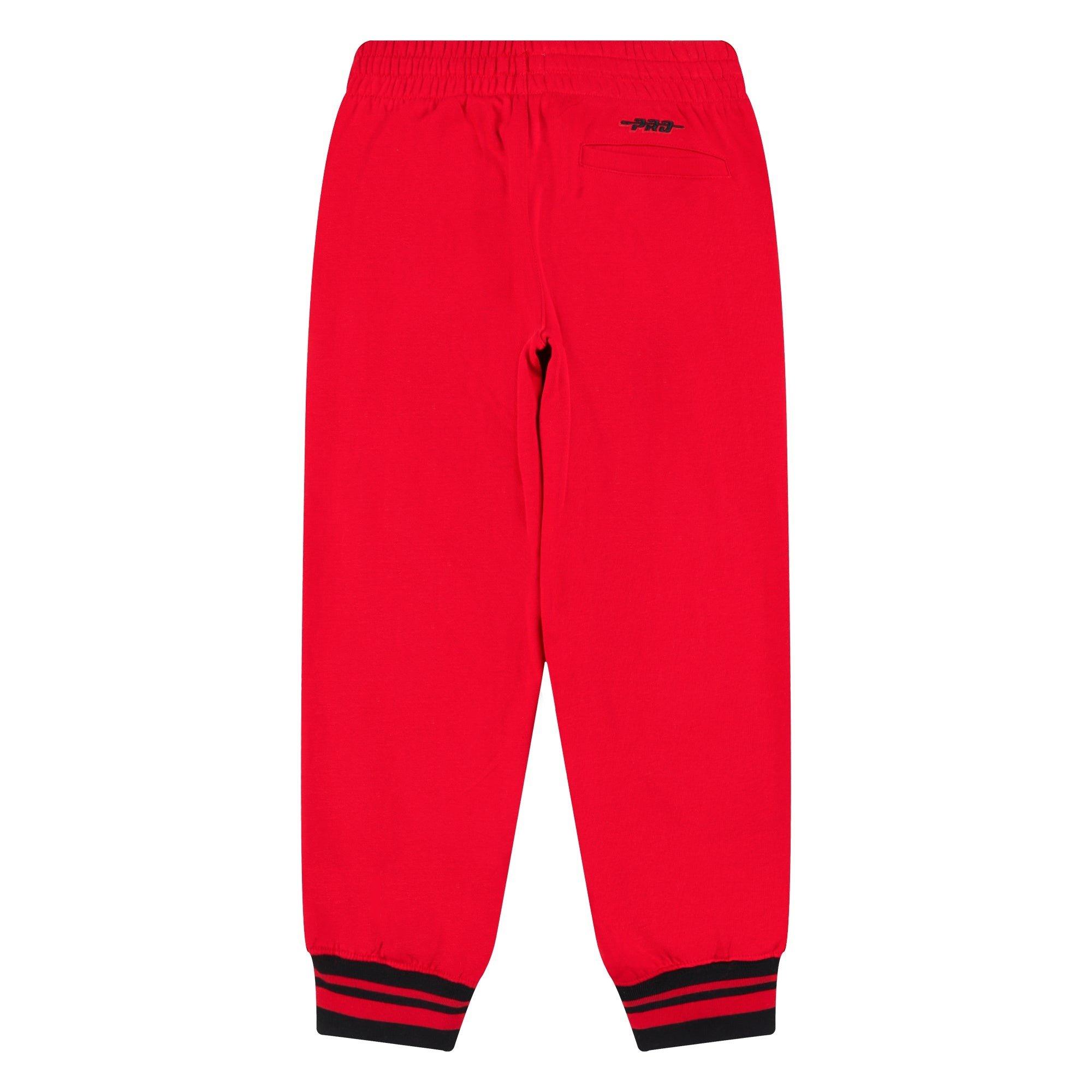 Pro Standard Big Boys' NBA Houston Rockets Retro Classic Rib Fleece Sweatpants​ - Red/Black - RED/BLACK Thumbnail View 2