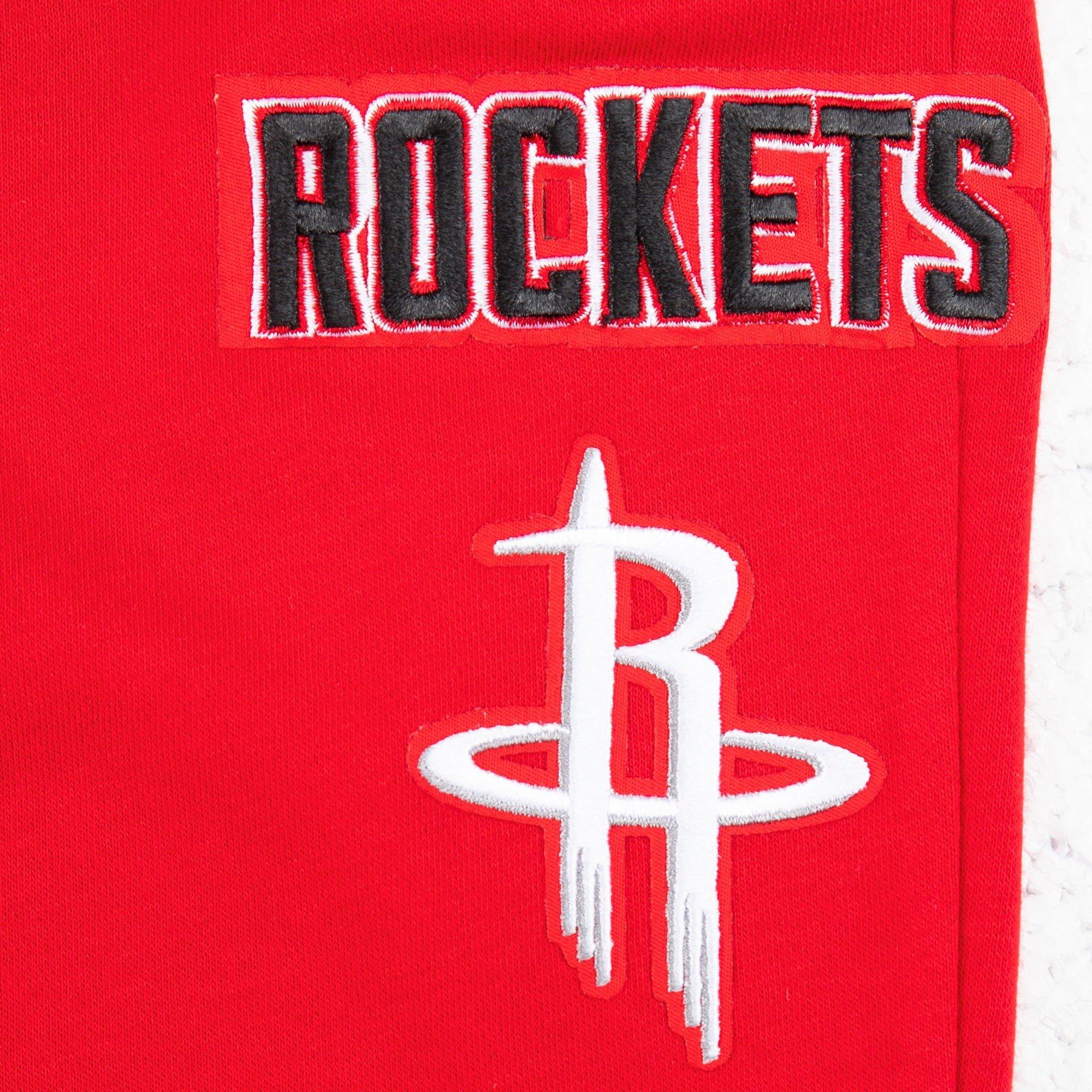 Pro Standard Big Boys' NBA Houston Rockets Retro Classic Rib Fleece Sweatpants​ - Red/Black - RED/BLACK Thumbnail View 4