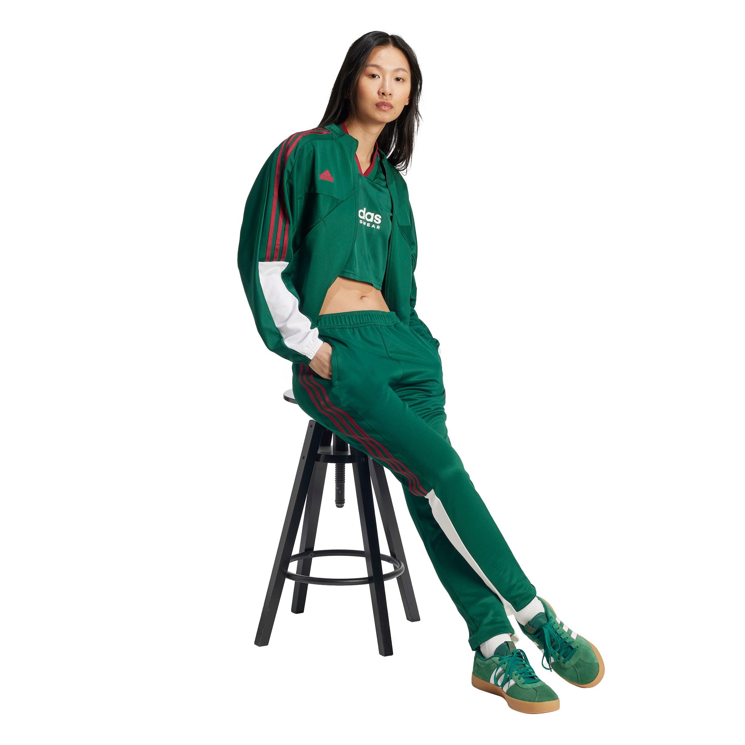 adidas Women's Tiro Cut 3-Stripes Track Pants-Green - GREEN Thumbnail View 5