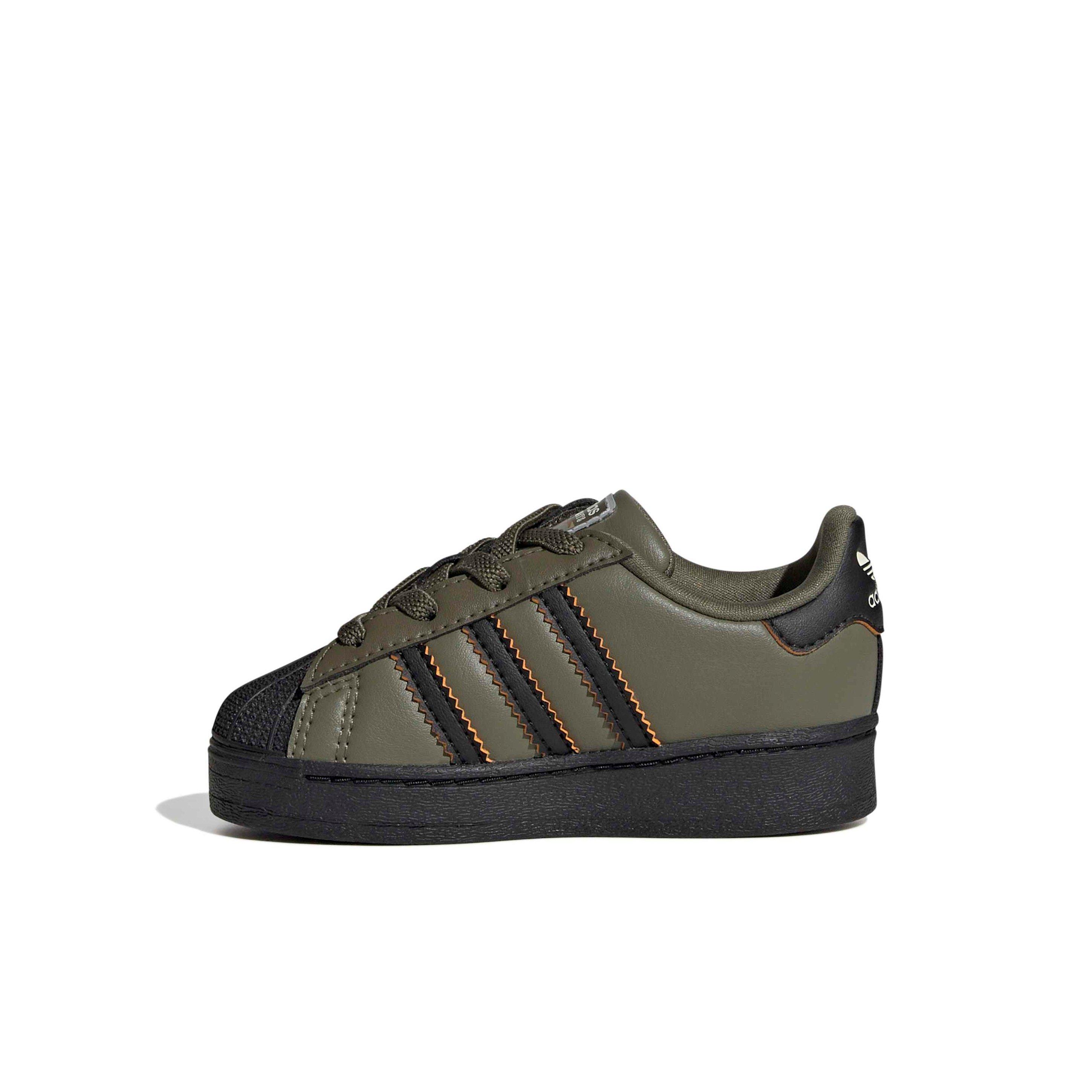adidas Originals Superstar LED LCCEC "Silver Pebble/Olive Strata/Core Black" Infant Girls' Shoe - SILVER/OLIVE/BLACK