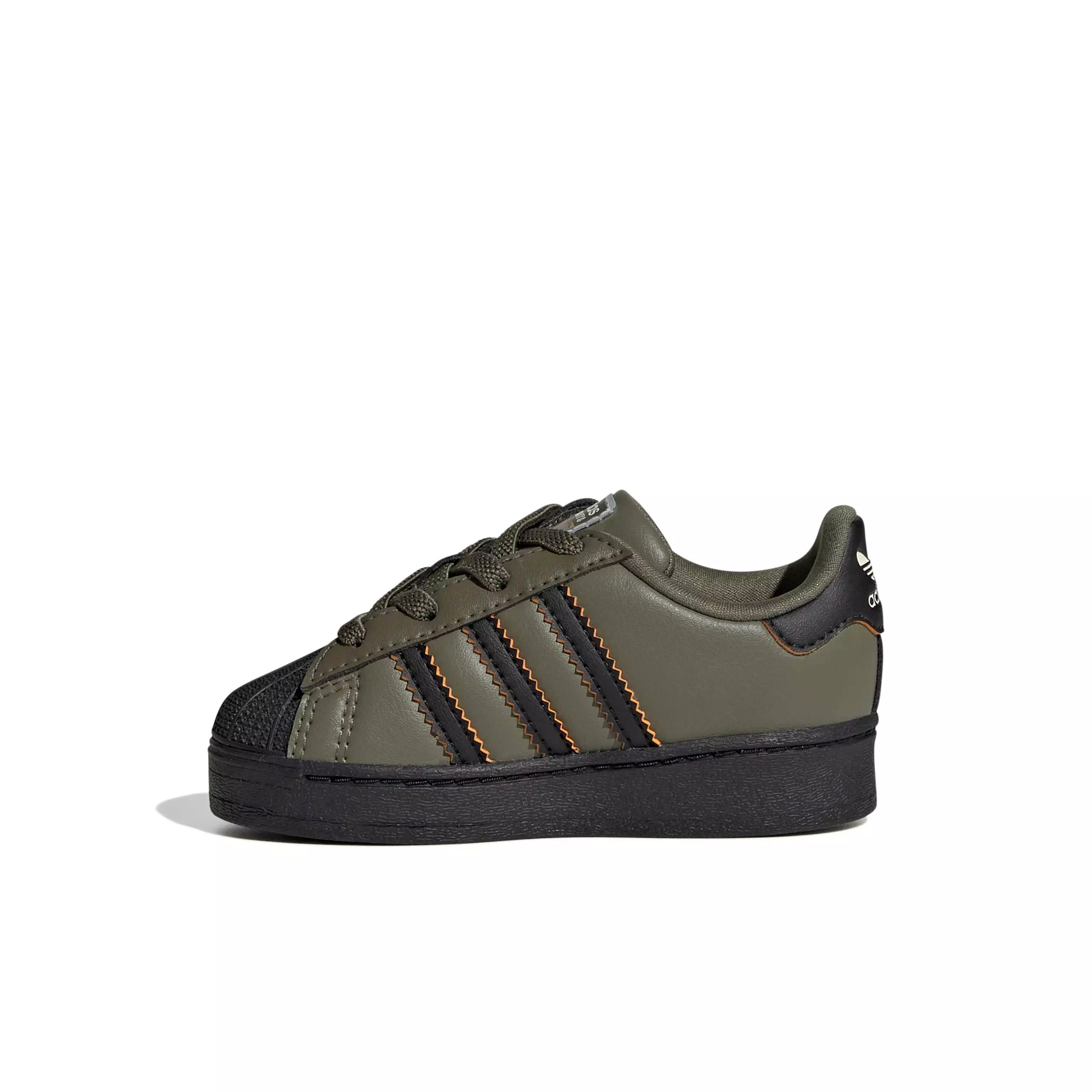 adidas Originals Superstar LED LCCEC "Silver Pebble/Olive Strata/Core Black" Infant Girls' Shoe - SILVER/OLIVE/BLACK