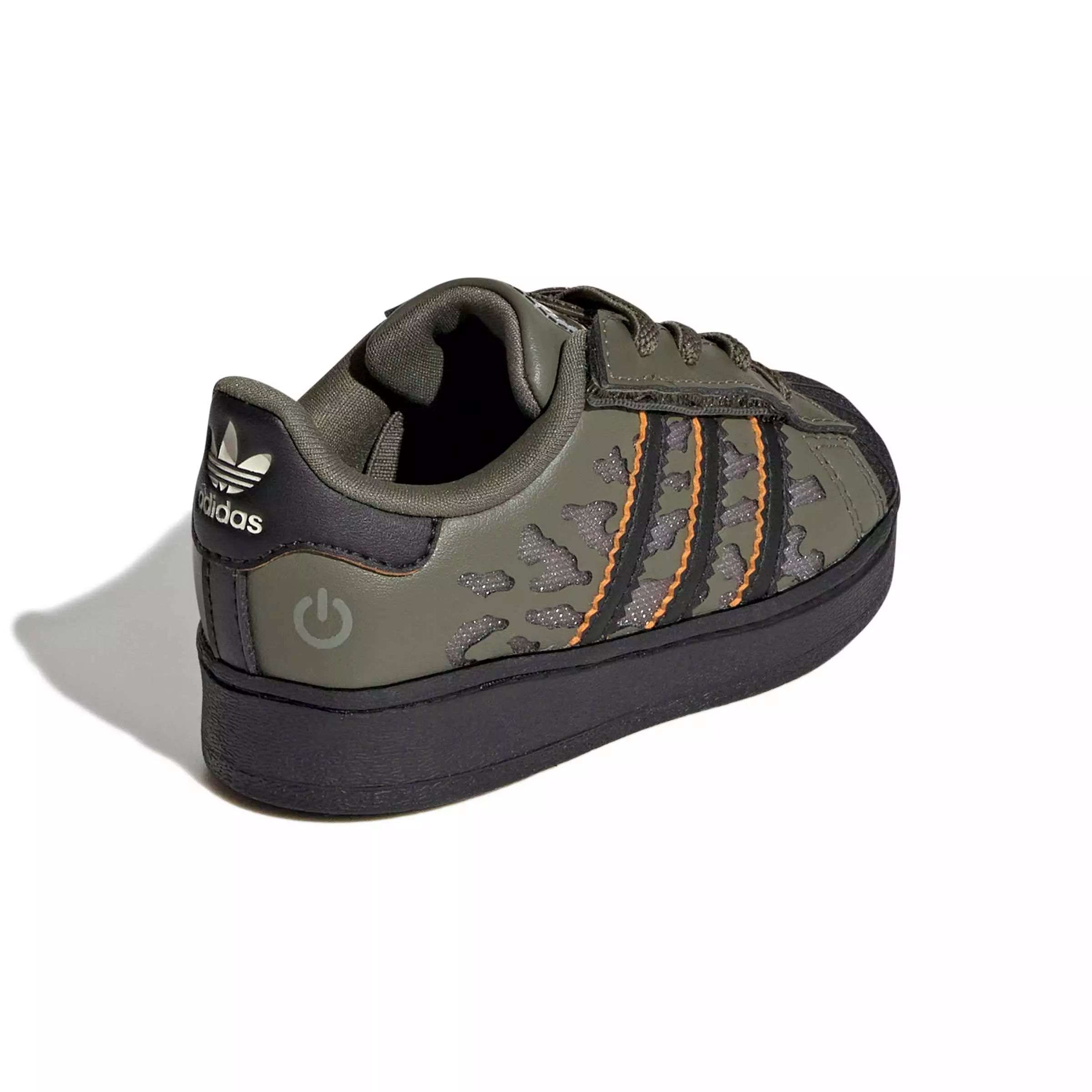 adidas Originals Superstar LED LCCEC "Silver Pebble/Olive Strata/Core Black" Infant Girls' Shoe - SILVER/OLIVE/BLACK