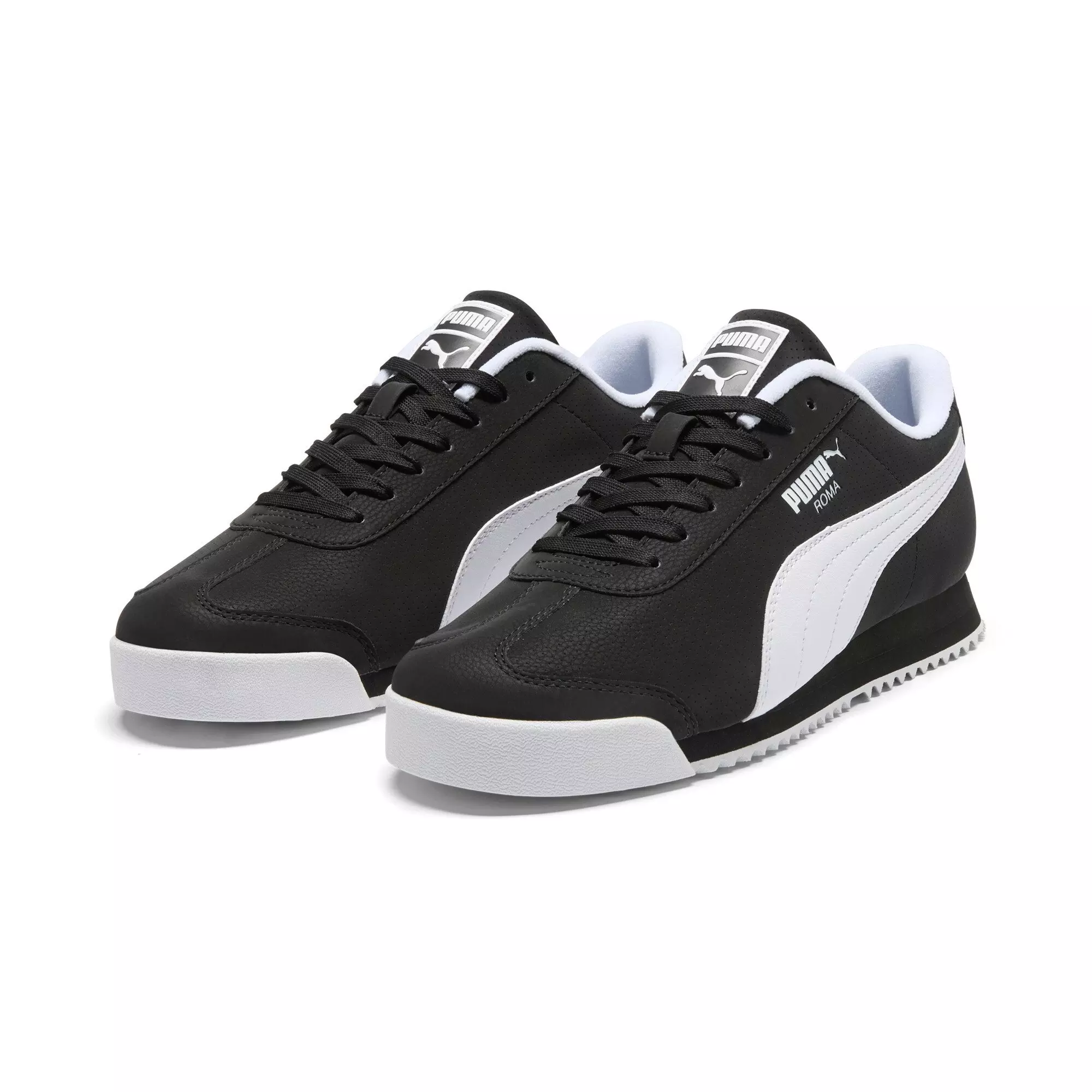 PUMA Roma 24 Reversed "PUMA Black/PUMA White" Men's Shoe - BLACK/WHITE