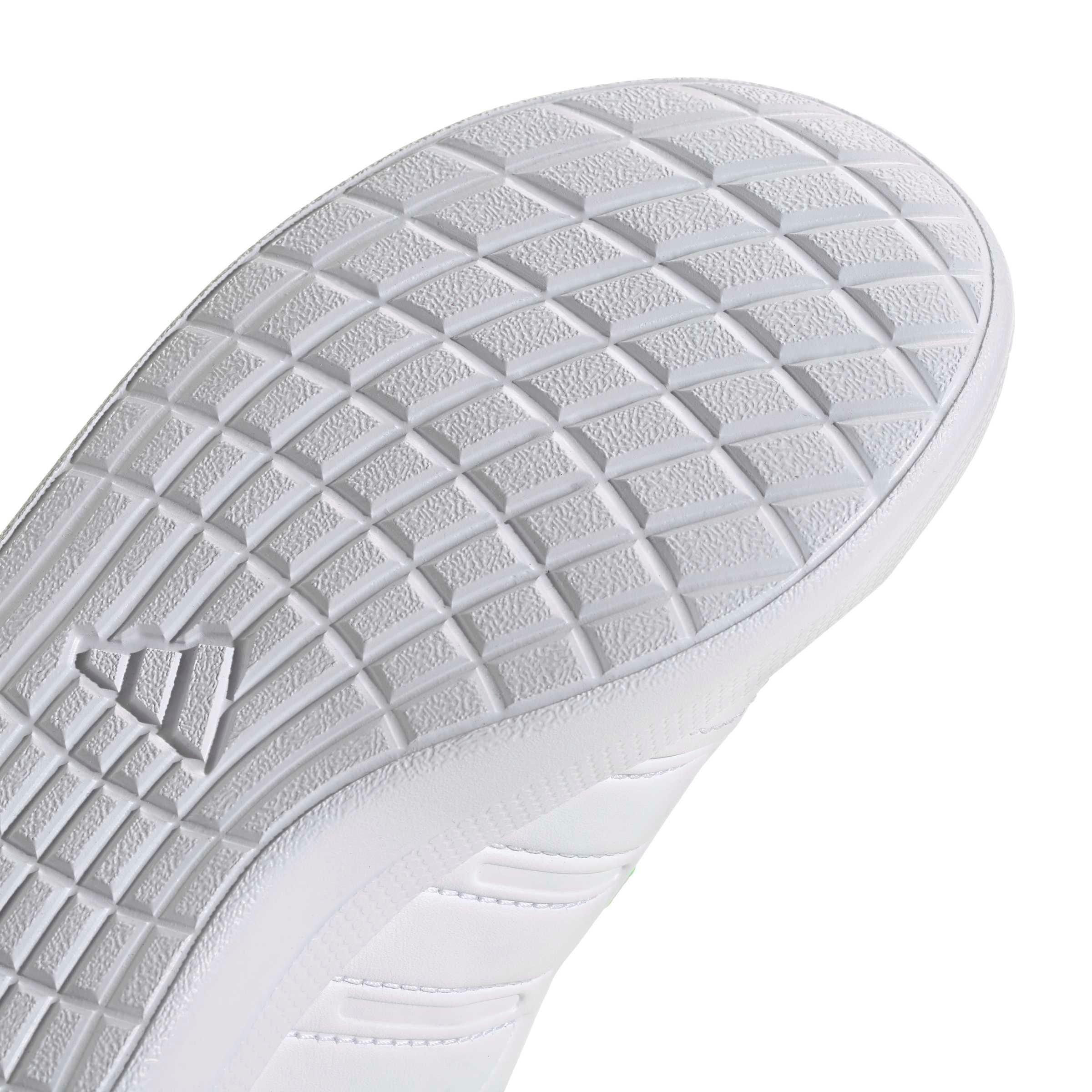 adidas Lightorama Court "Ftwr White/Night Indigo/Screaming Green" Preschool Boys' Shoe - WHITE/INDIGO/GREEN