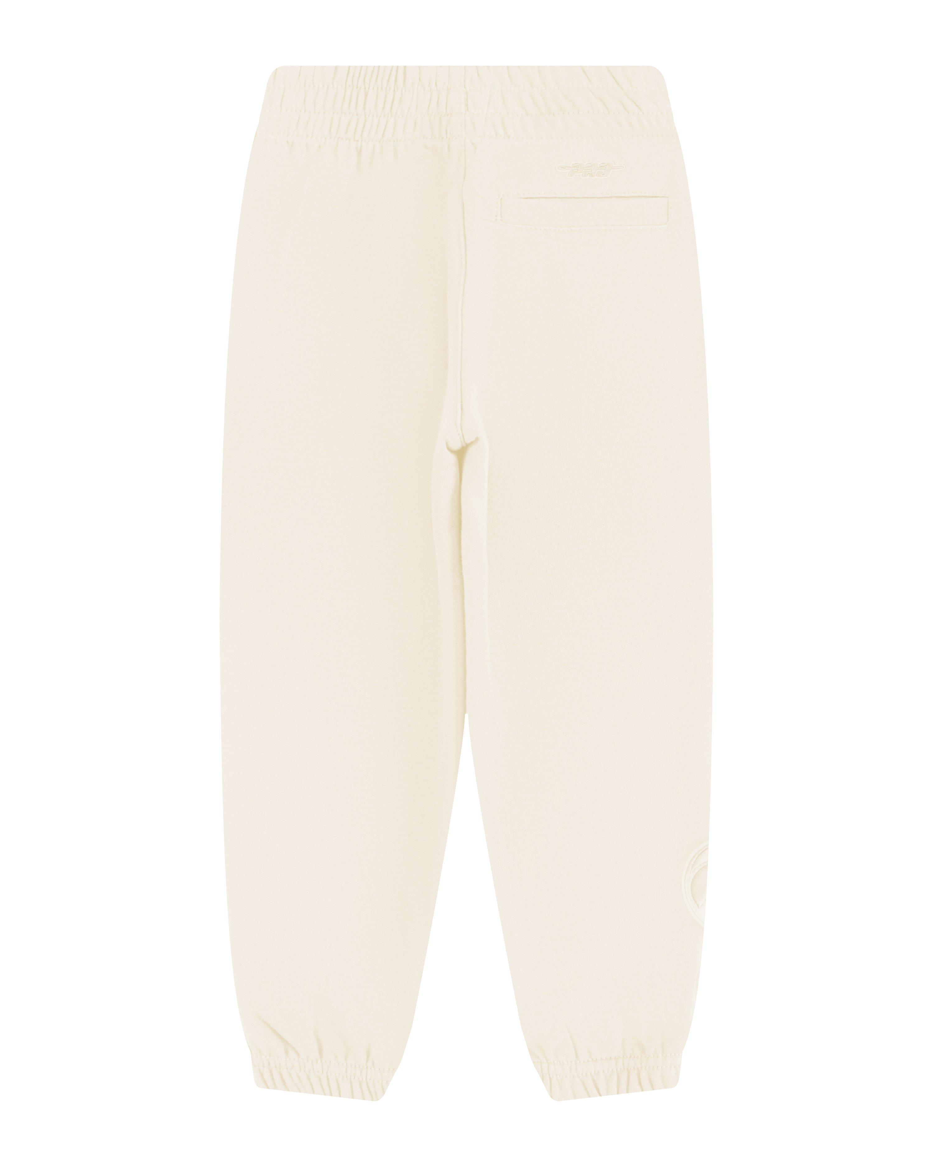 Pro Standard Big Boys' NBA Milwaukee Bucks Neutral Fleece Sweatpants - Cream - CREAM Thumbnail View 2