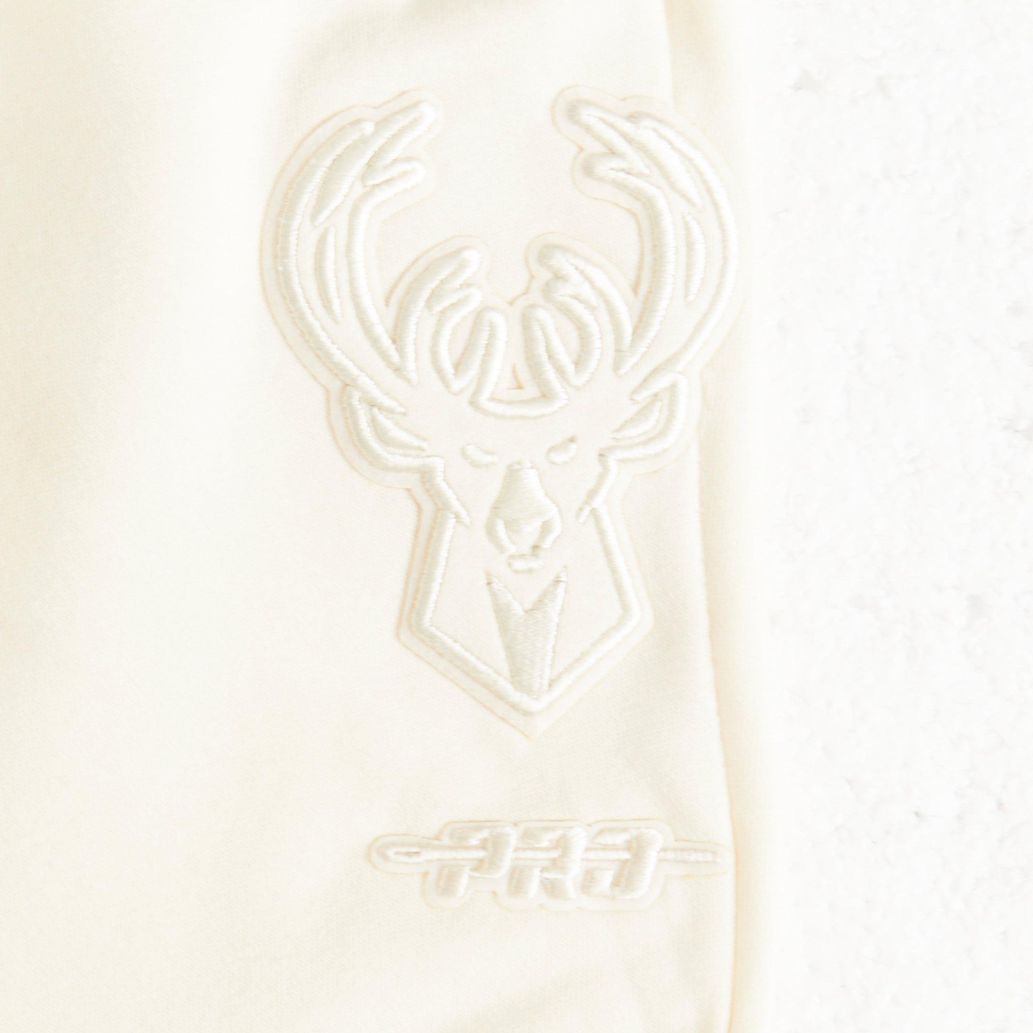 Pro Standard Big Boys' NBA Milwaukee Bucks Neutral Fleece Sweatpants - Cream - CREAM Thumbnail View 3