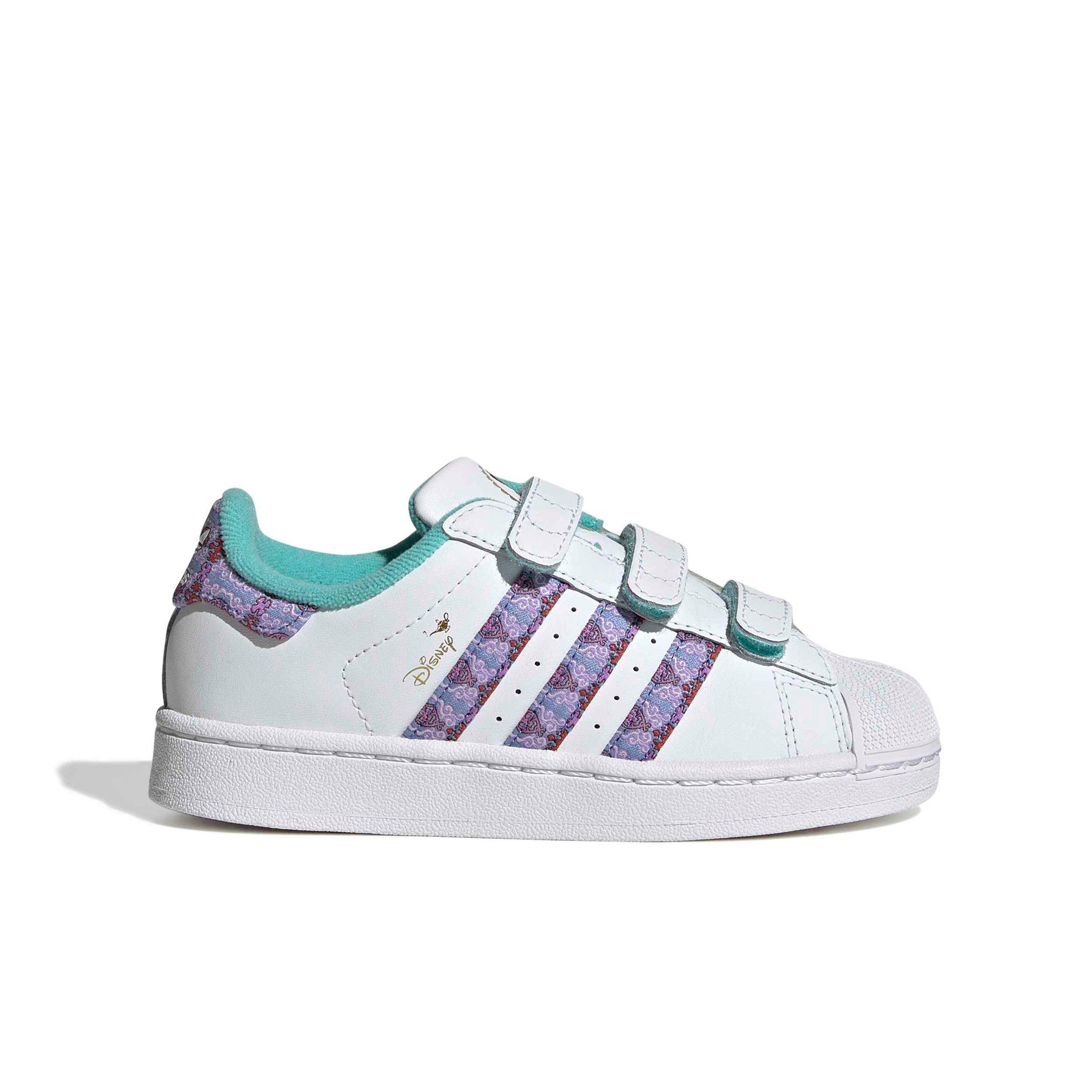 adidas Originals Disney Princess Superstar II CC "Ftwr White/Gold Metallic" Preschool Girls' Shoe - WHITE/GOLD