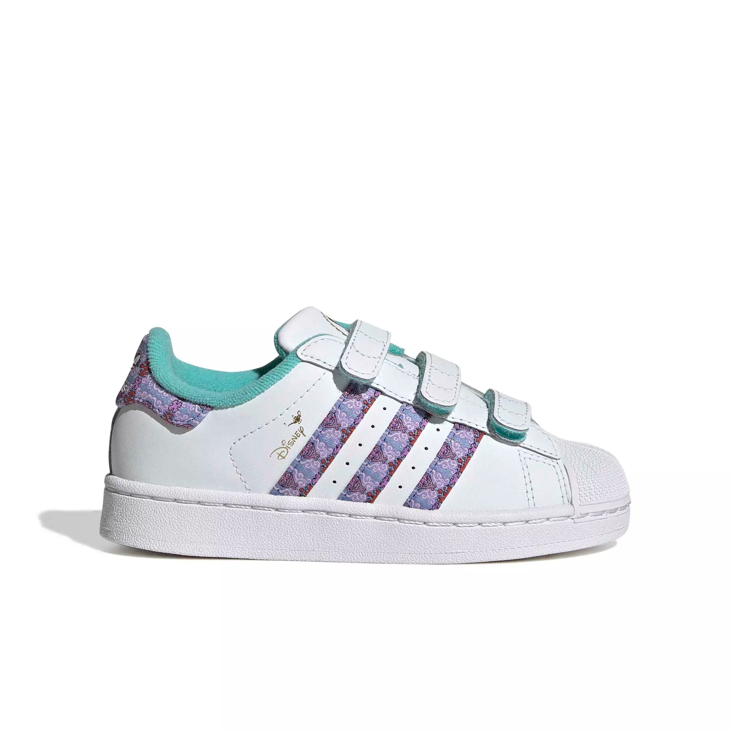 adidas Originals Disney Princess Superstar II CC "Ftwr White/Gold Metallic" Preschool Girls' Shoe - WHITE/GOLD