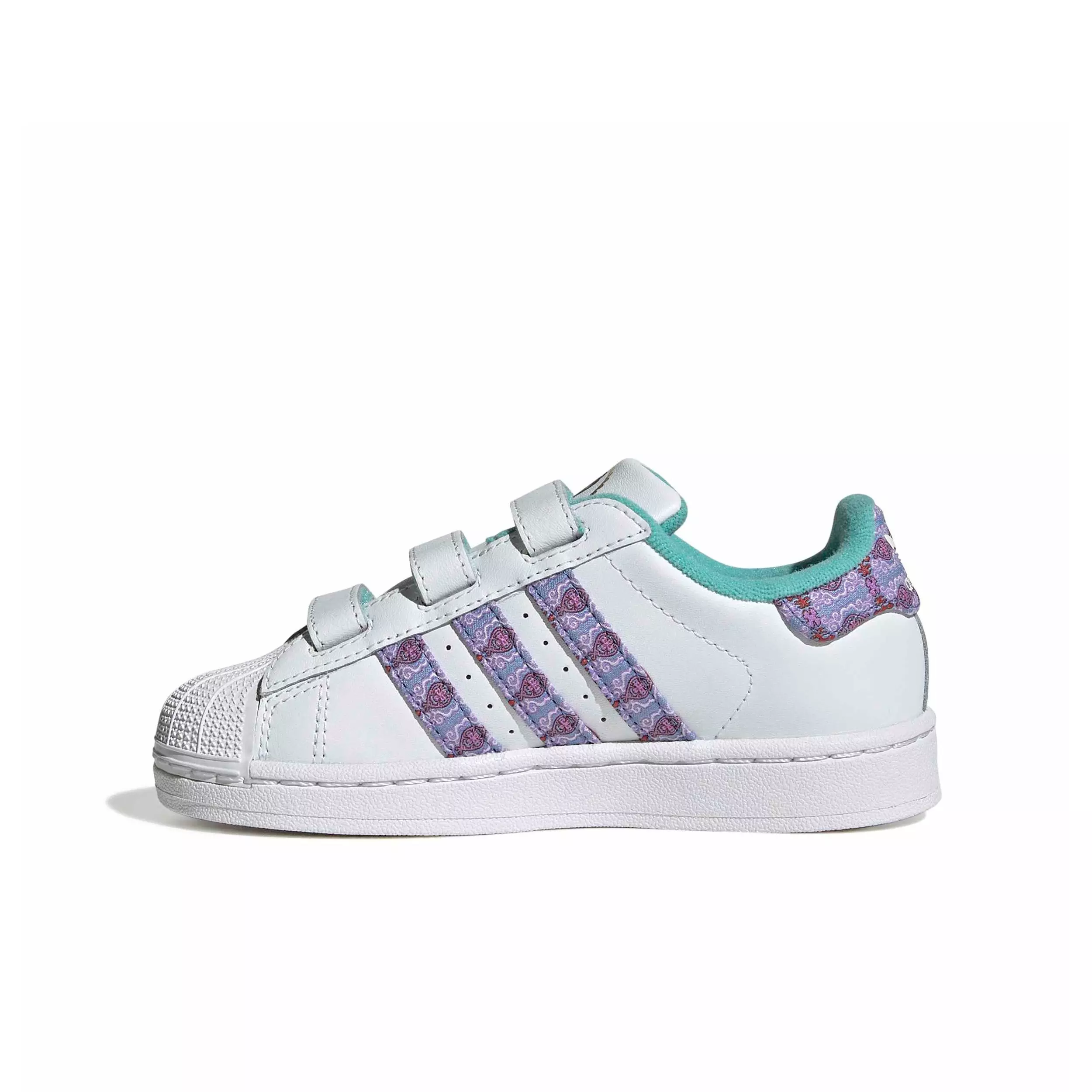 adidas Originals Disney Princess Superstar II CC "Ftwr White/Gold Metallic" Preschool Girls' Shoe - WHITE/GOLD