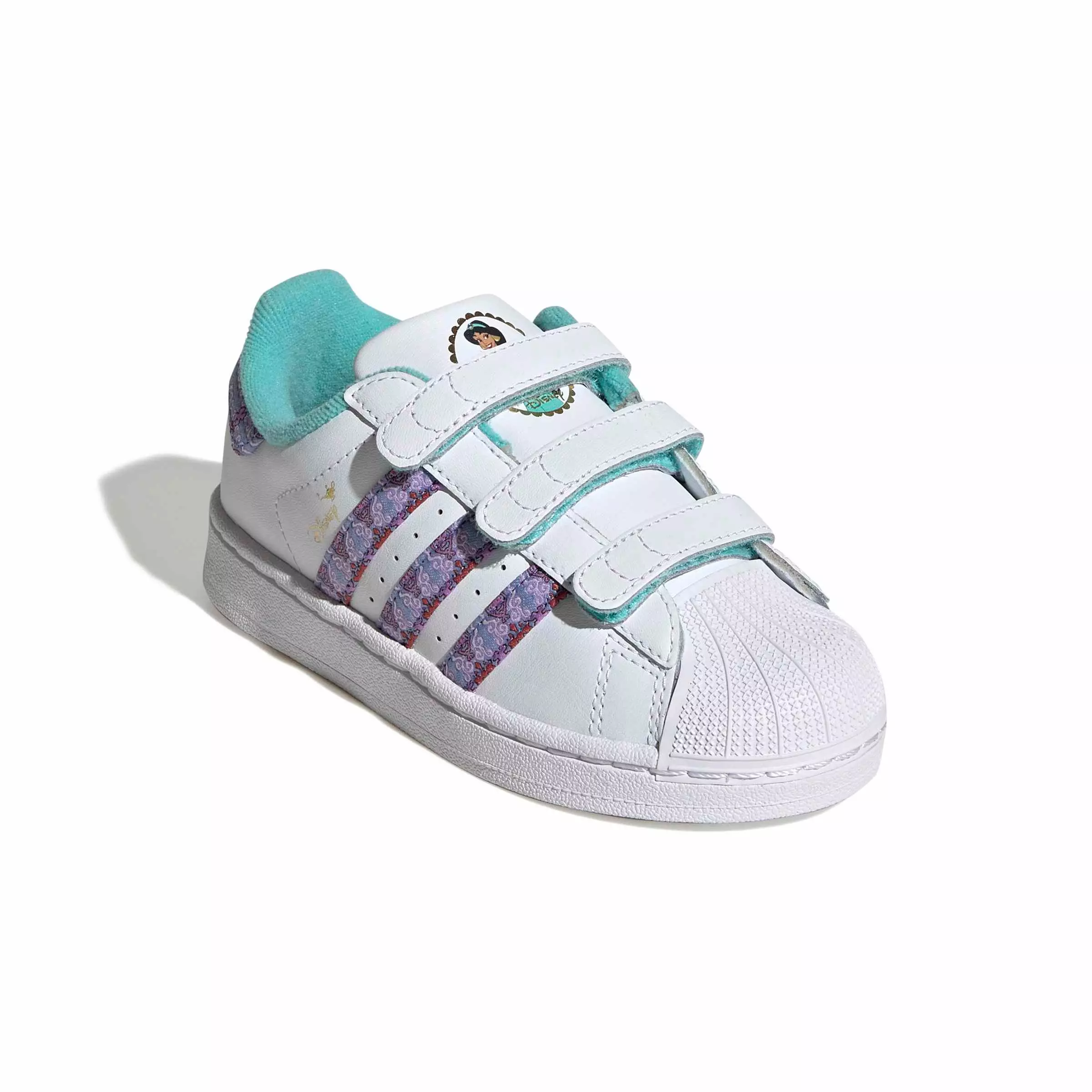 adidas Originals Disney Princess Superstar II CC "Ftwr White/Gold Metallic" Preschool Girls' Shoe - WHITE/GOLD