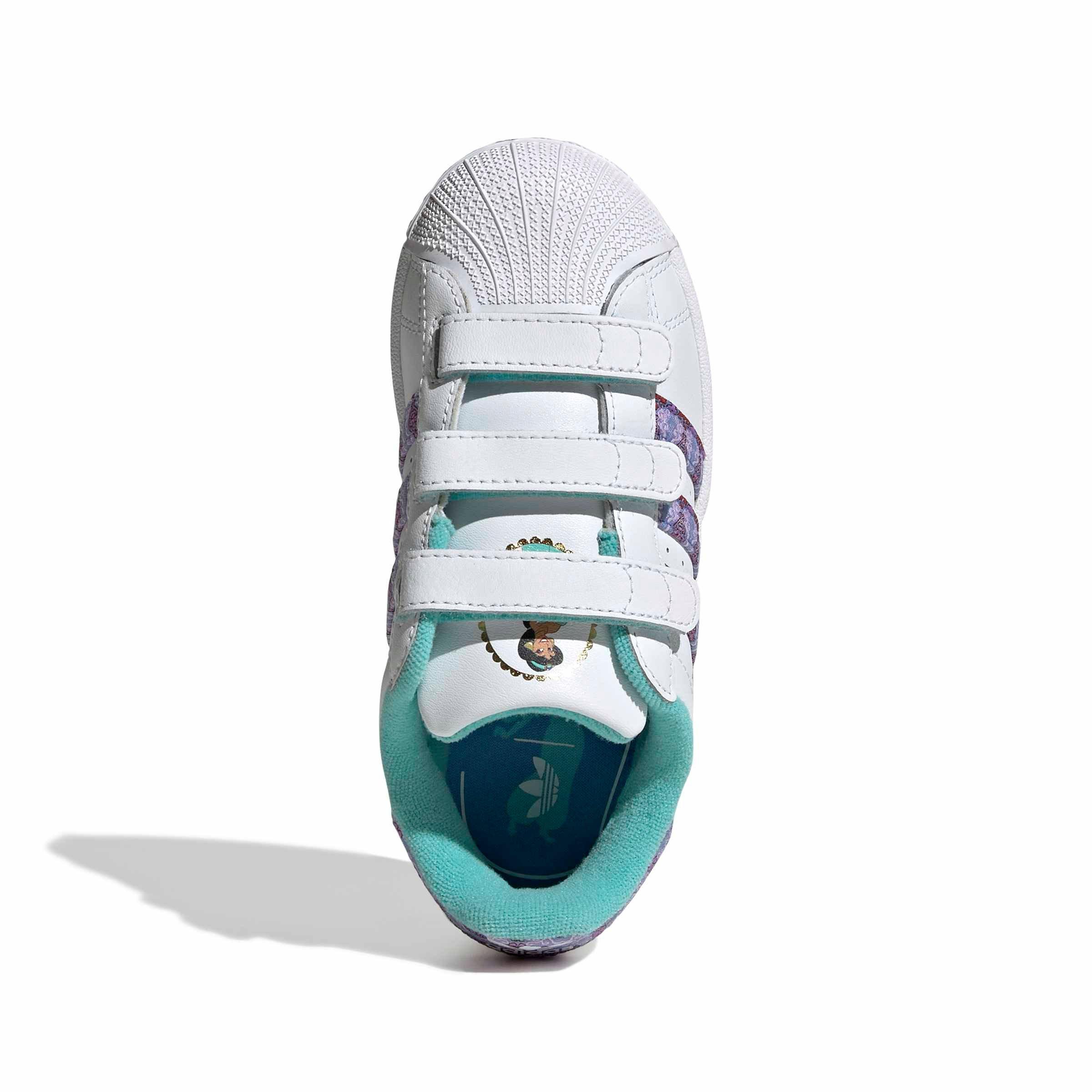 adidas Originals Disney Princess Superstar II CC "Ftwr White/Gold Metallic" Preschool Girls' Shoe - WHITE/GOLD