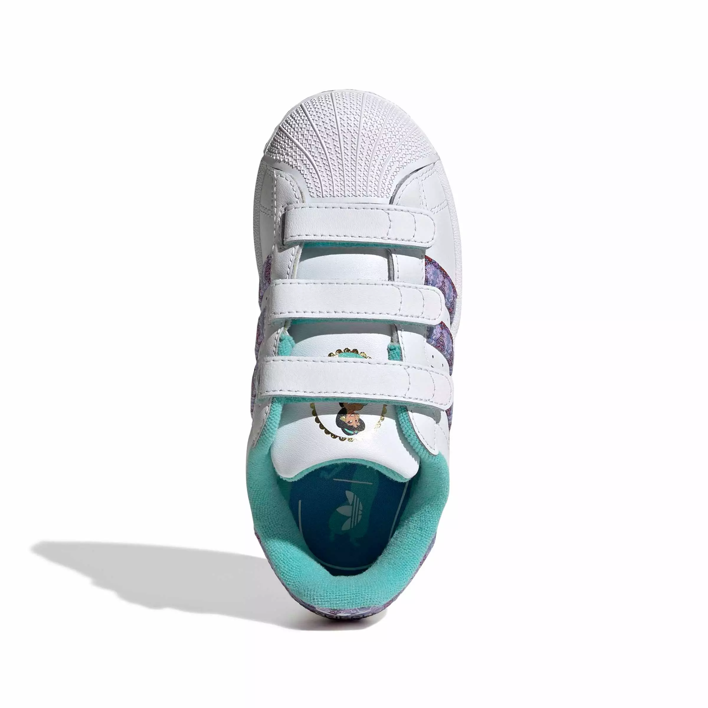 adidas Originals Disney Princess Superstar II CC "Ftwr White/Gold Metallic" Preschool Girls' Shoe - WHITE/GOLD