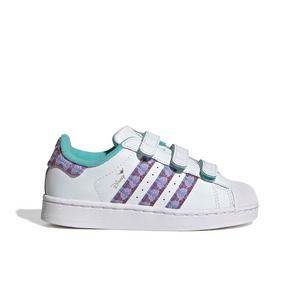 adidas Originals Disney Princess Superstar II CC "Ftwr White/Gold Metallic" Preschool Girls' Shoe - WHITE/GOLD