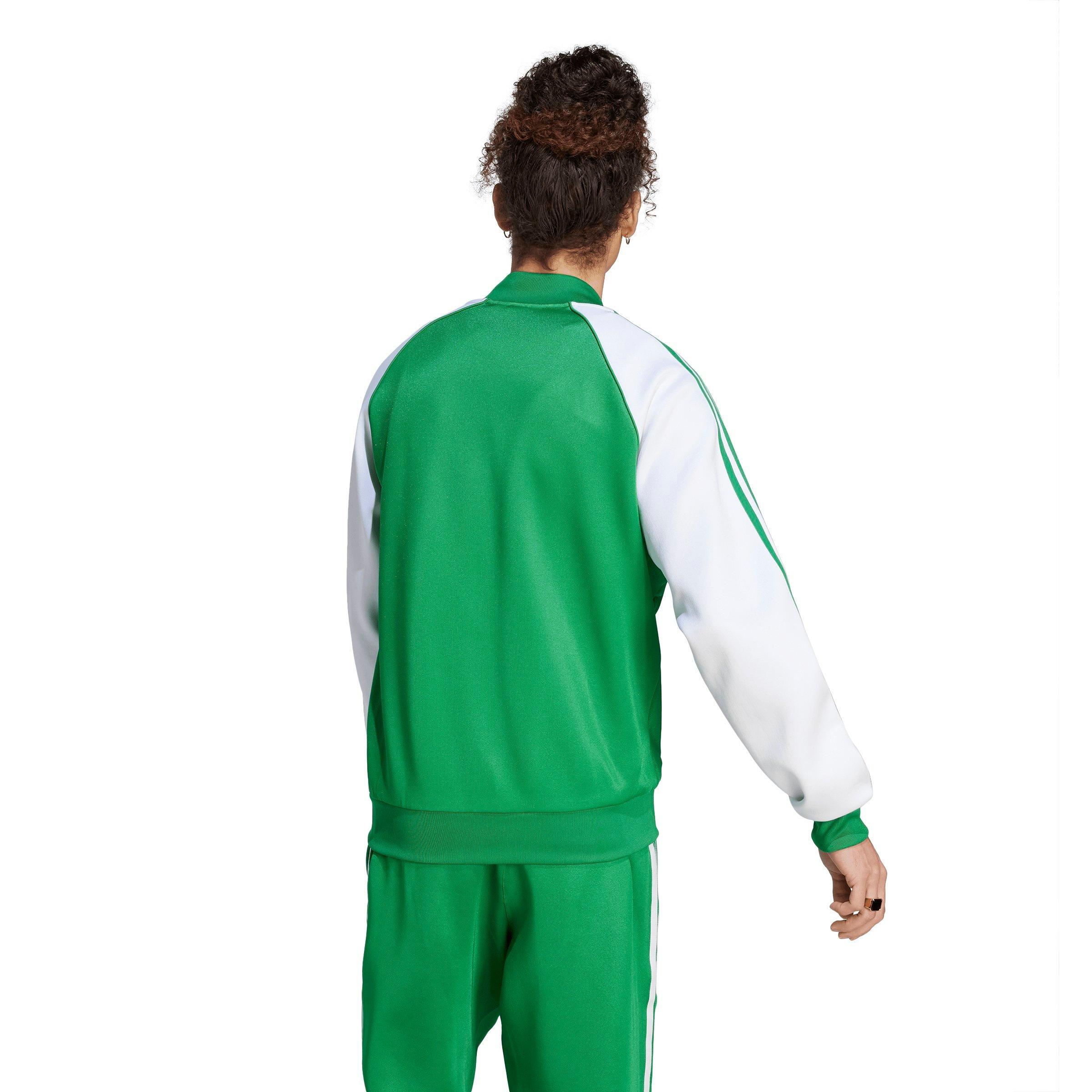 adidas Originals Men\'s Adicolor Classics SST Track Jacket-Green/White -  Hibbett | City Gear