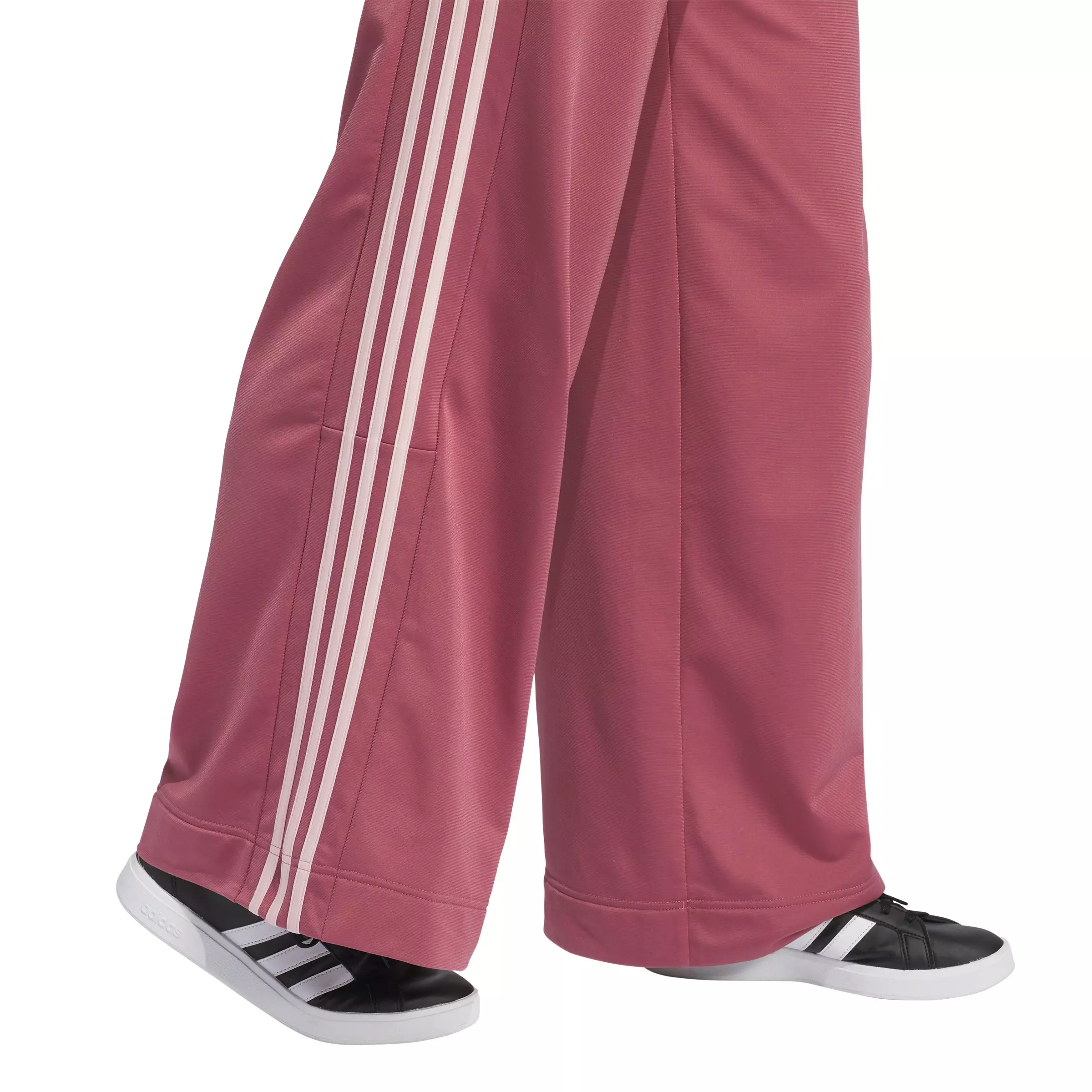 adidas Women's Essentials Colorblock Tricot Pants-Red - RED