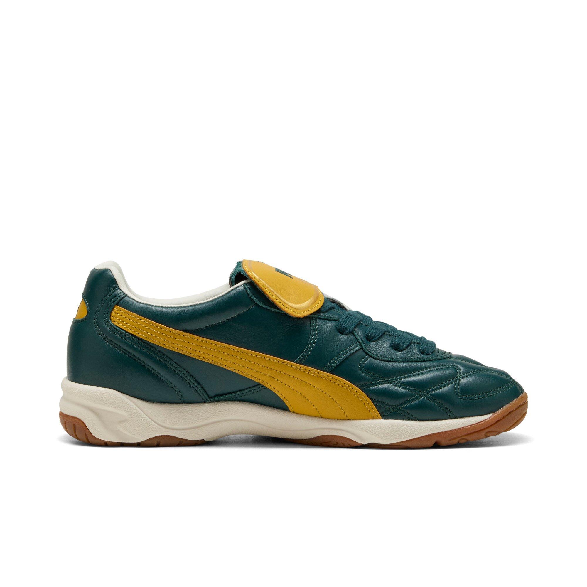 PUMA King Indoor "Green Terrain/Archive Gold" Men's Shoe - GREEN/GOLD Thumbnail View 1