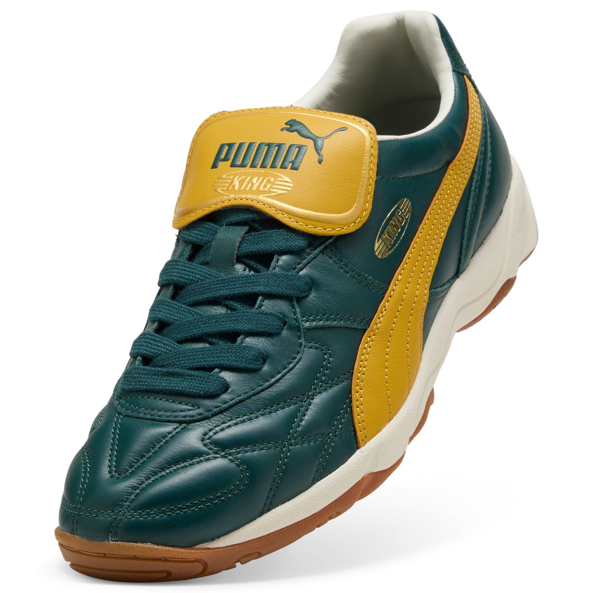 PUMA King Indoor "Green Terrain/Archive Gold" Men's Shoe - GREEN/GOLD Thumbnail View 5