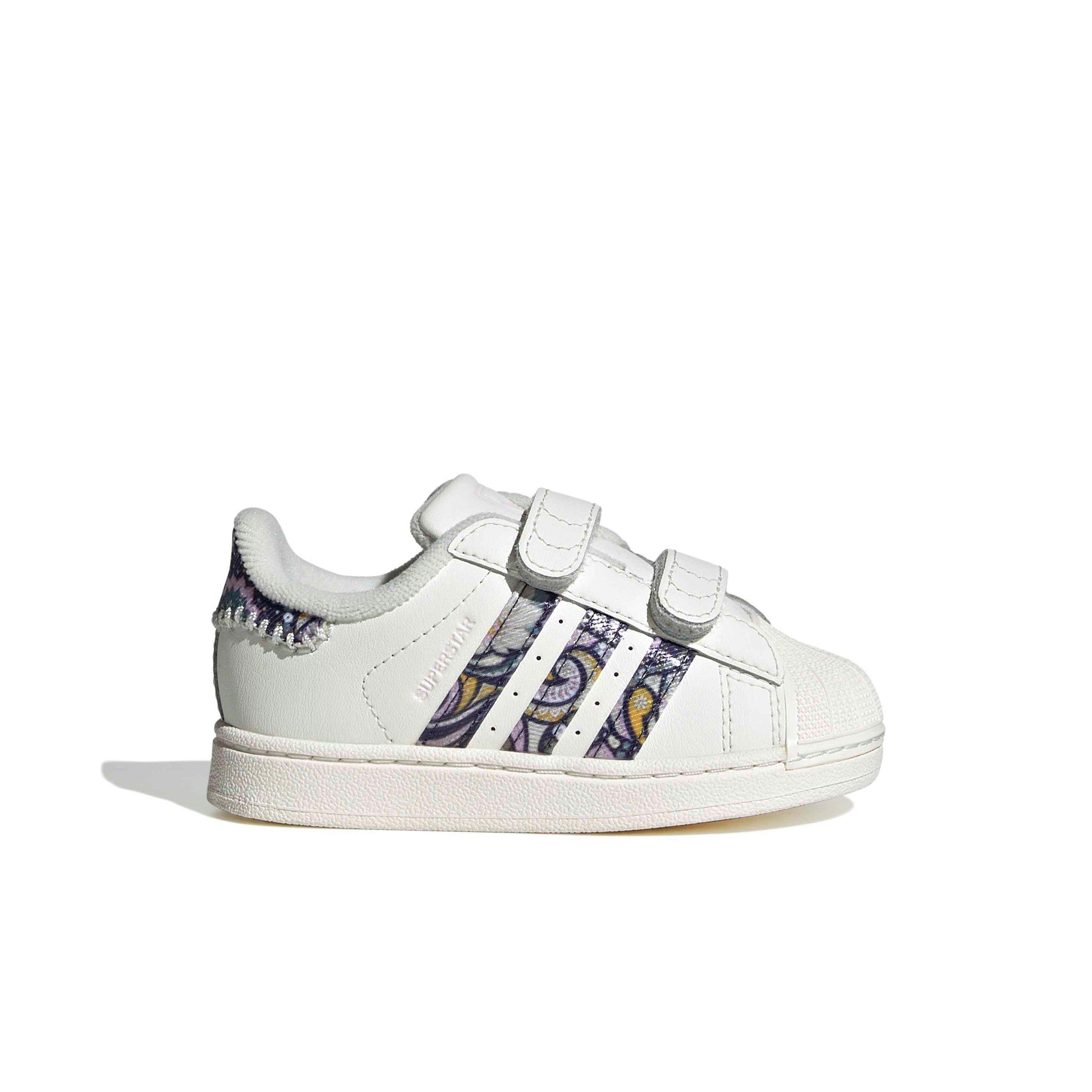 adidas Originals Liberty London Superstar II CC "Core White/Orchid Fusion/Gum 1" Infant Girls' Shoe - WHITE/ORCHID/GUM