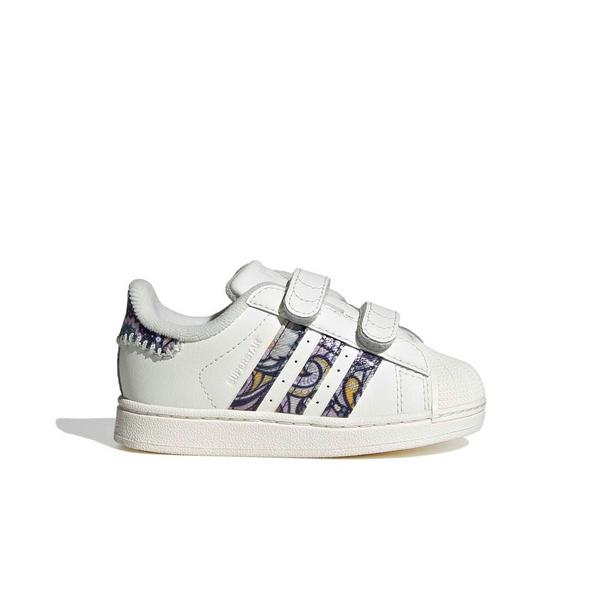 adidas Originals Liberty London Superstar II CC "Core White/Orchid Fusion/Gum 1" Infant Girls' Shoe - WHITE/ORCHID/GUM