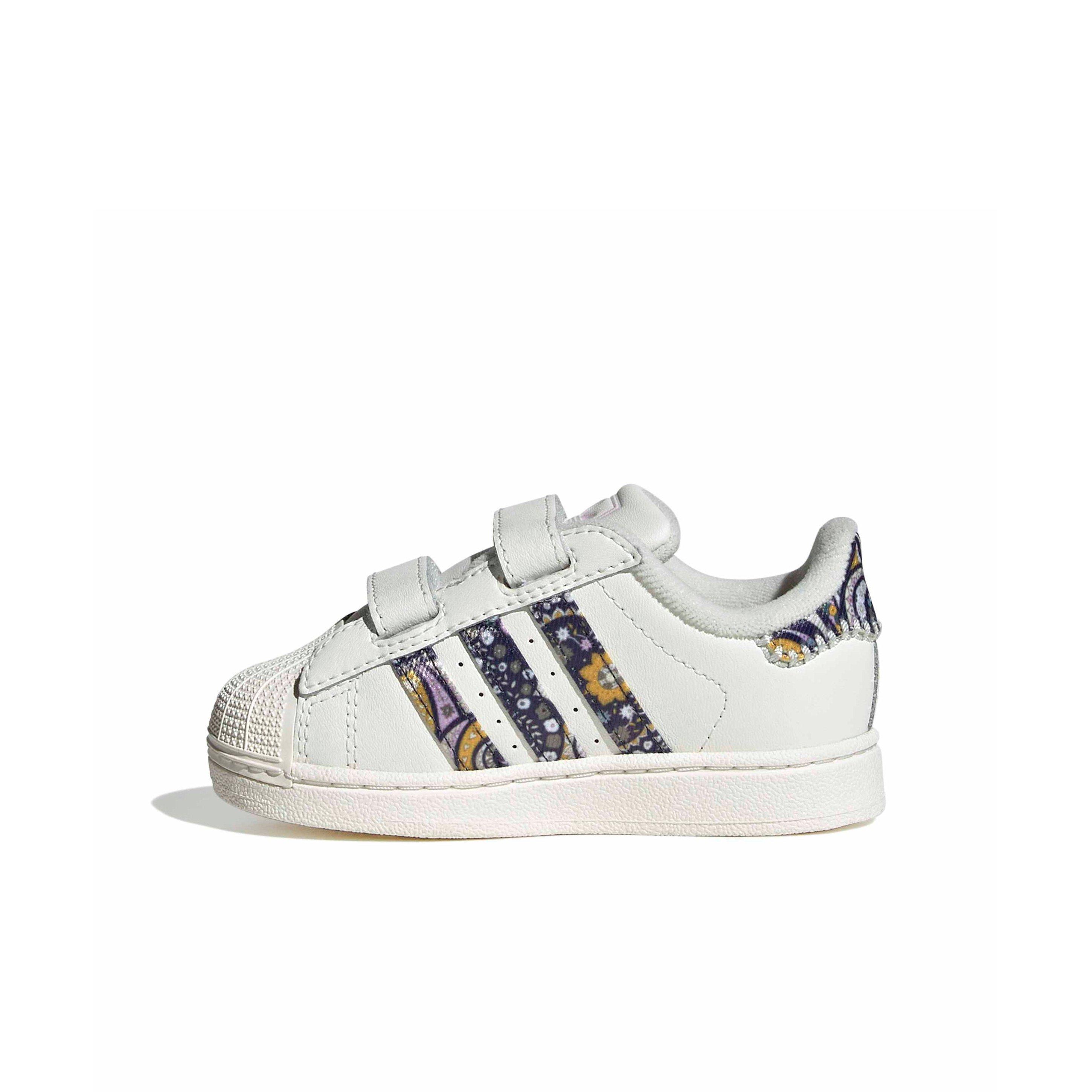 adidas Originals Liberty London Superstar II CC "Core White/Orchid Fusion/Gum 1" Infant Girls' Shoe - WHITE/ORCHID/GUM