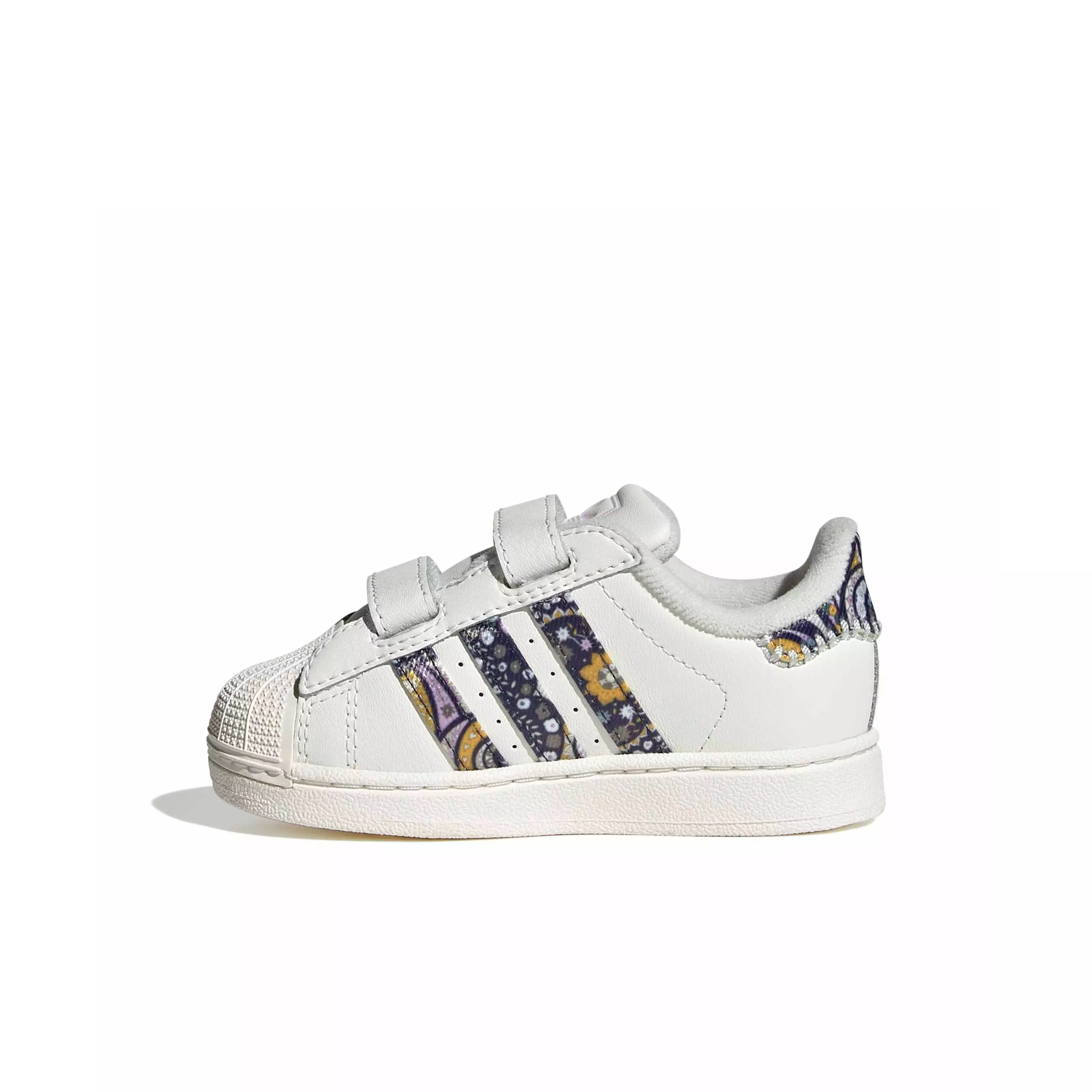 adidas Originals Liberty London Superstar II CC "Core White/Orchid Fusion/Gum 1" Infant Girls' Shoe - WHITE/ORCHID/GUM