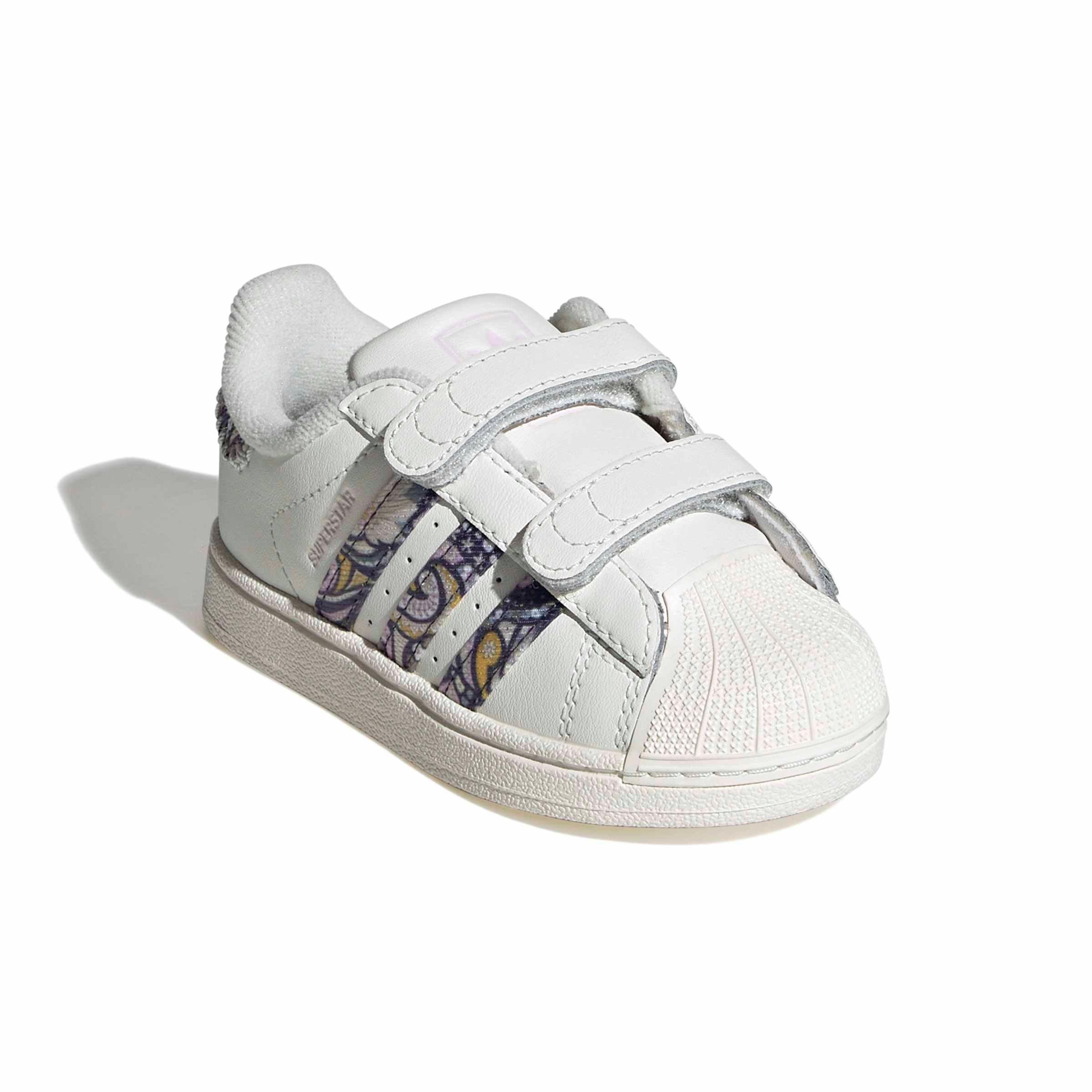 adidas Originals Liberty London Superstar II CC "Core White/Orchid Fusion/Gum 1" Infant Girls' Shoe - WHITE/ORCHID/GUM