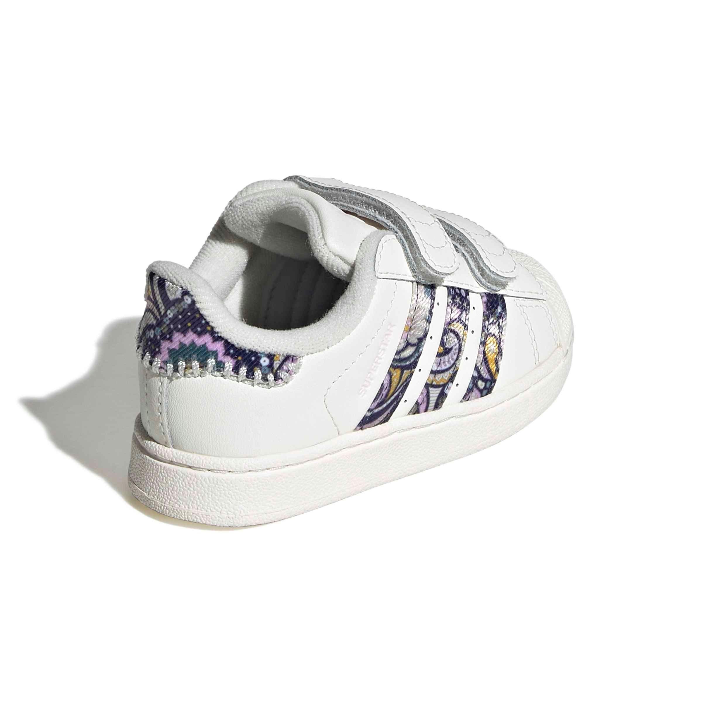 adidas Originals Liberty London Superstar II CC "Core White/Orchid Fusion/Gum 1" Infant Girls' Shoe - WHITE/ORCHID/GUM