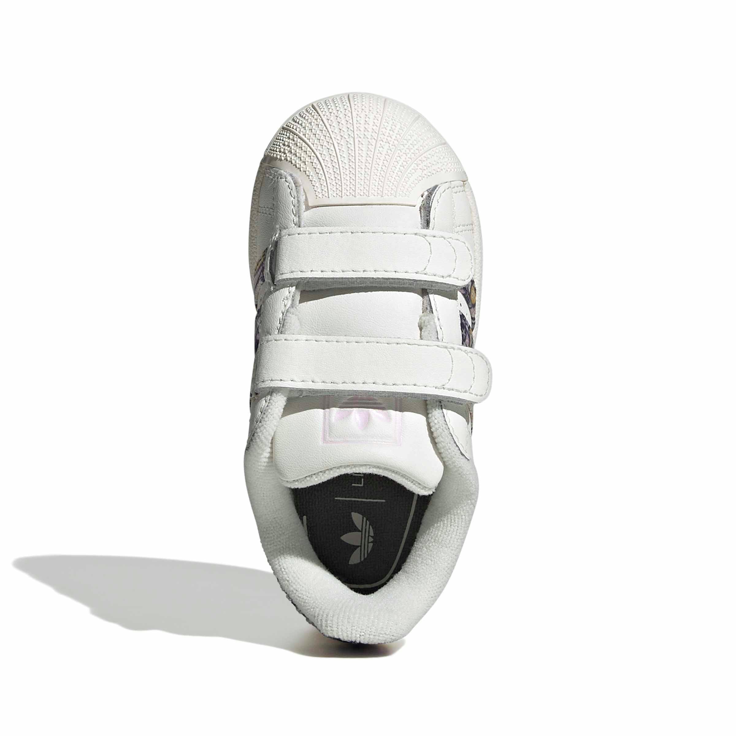 adidas Originals Liberty London Superstar II CC "Core White/Orchid Fusion/Gum 1" Infant Girls' Shoe - WHITE/ORCHID/GUM