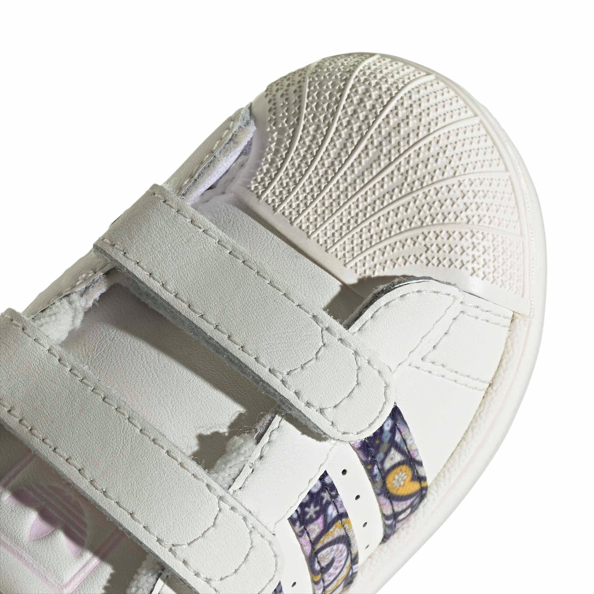 adidas Originals Liberty London Superstar II CC "Core White/Orchid Fusion/Gum 1" Infant Girls' Shoe - WHITE/ORCHID/GUM
