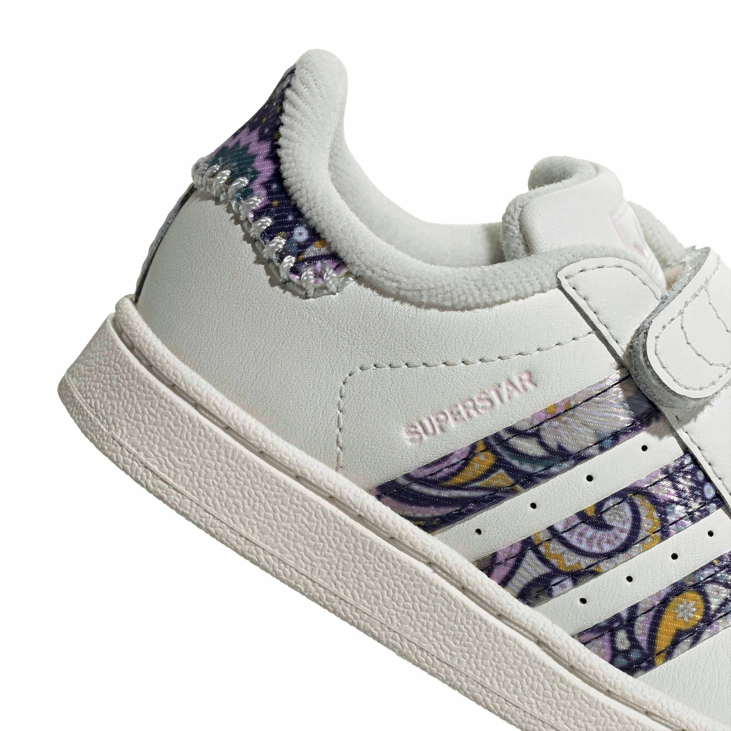 adidas Originals Liberty London Superstar II CC "Core White" Toddler Kids' Shoe - WHITE/ORCHID/GUM