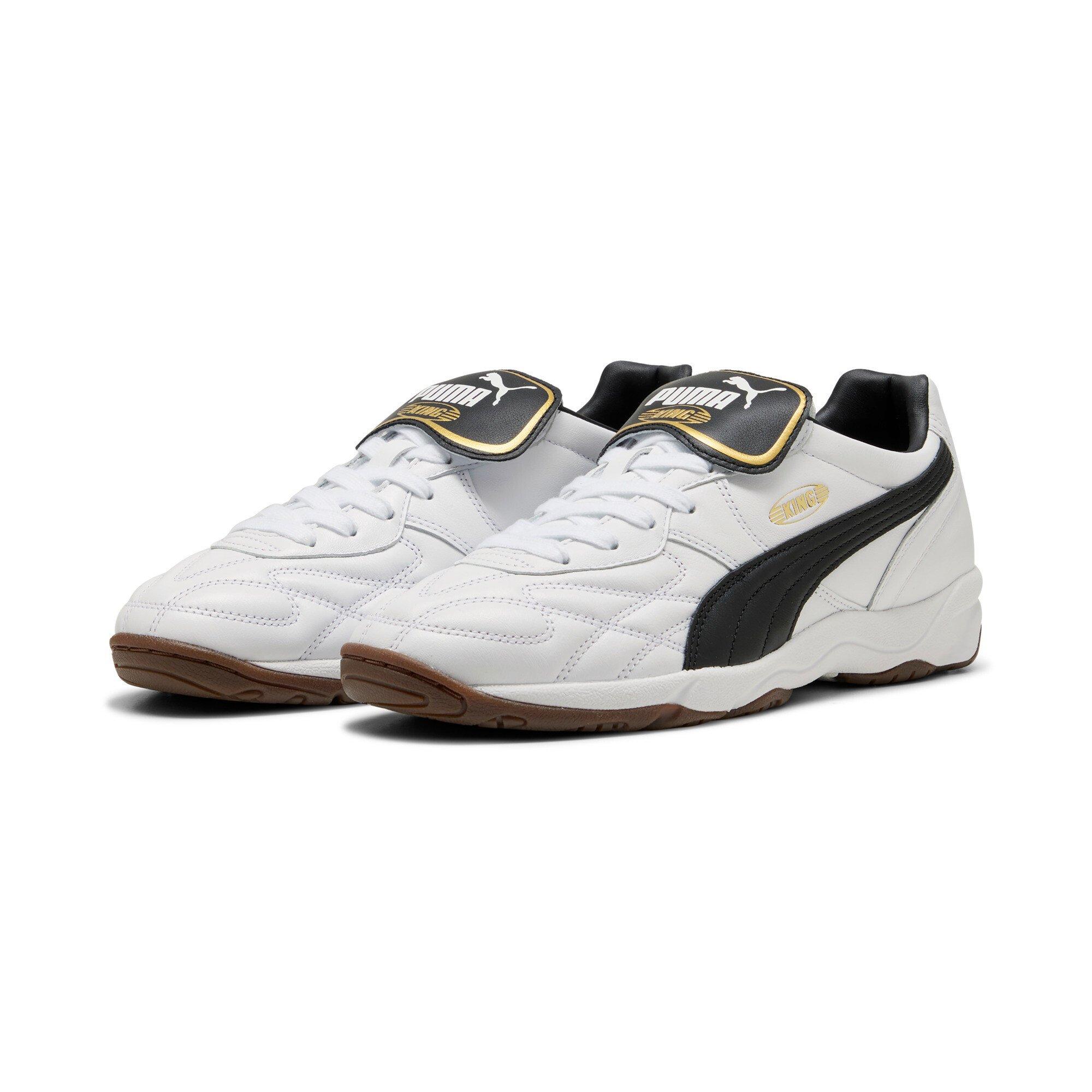 PUMA King Indoor "PUMA White/PUMA Black" Men's Shoe - WHITE/BLACK Thumbnail View 3